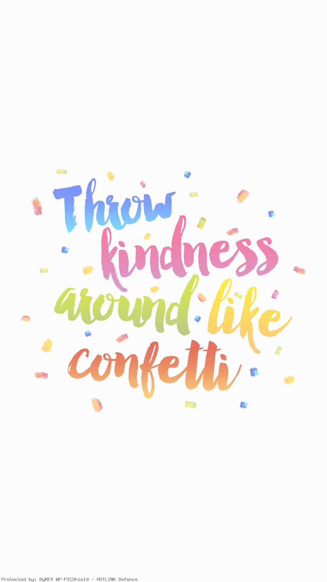 1080x1920 Pink-blue-rainbow-colours-Kindness-Confetti-iphone-phone-