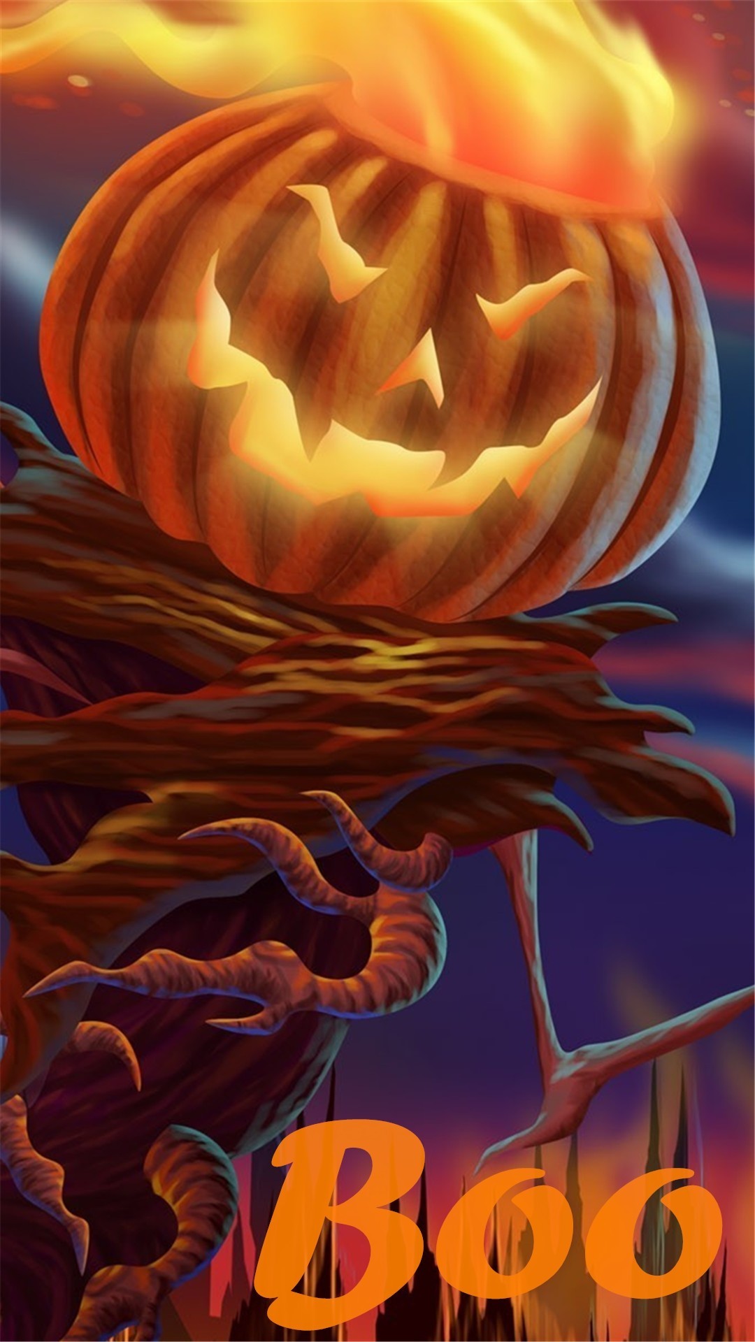 1080x1920 Today's post is scary Halloween 2012 HD wallpapers of Pumpkins, witches,  spider web, Bats and ghosts for you. Color your desktop by these wallpapers.