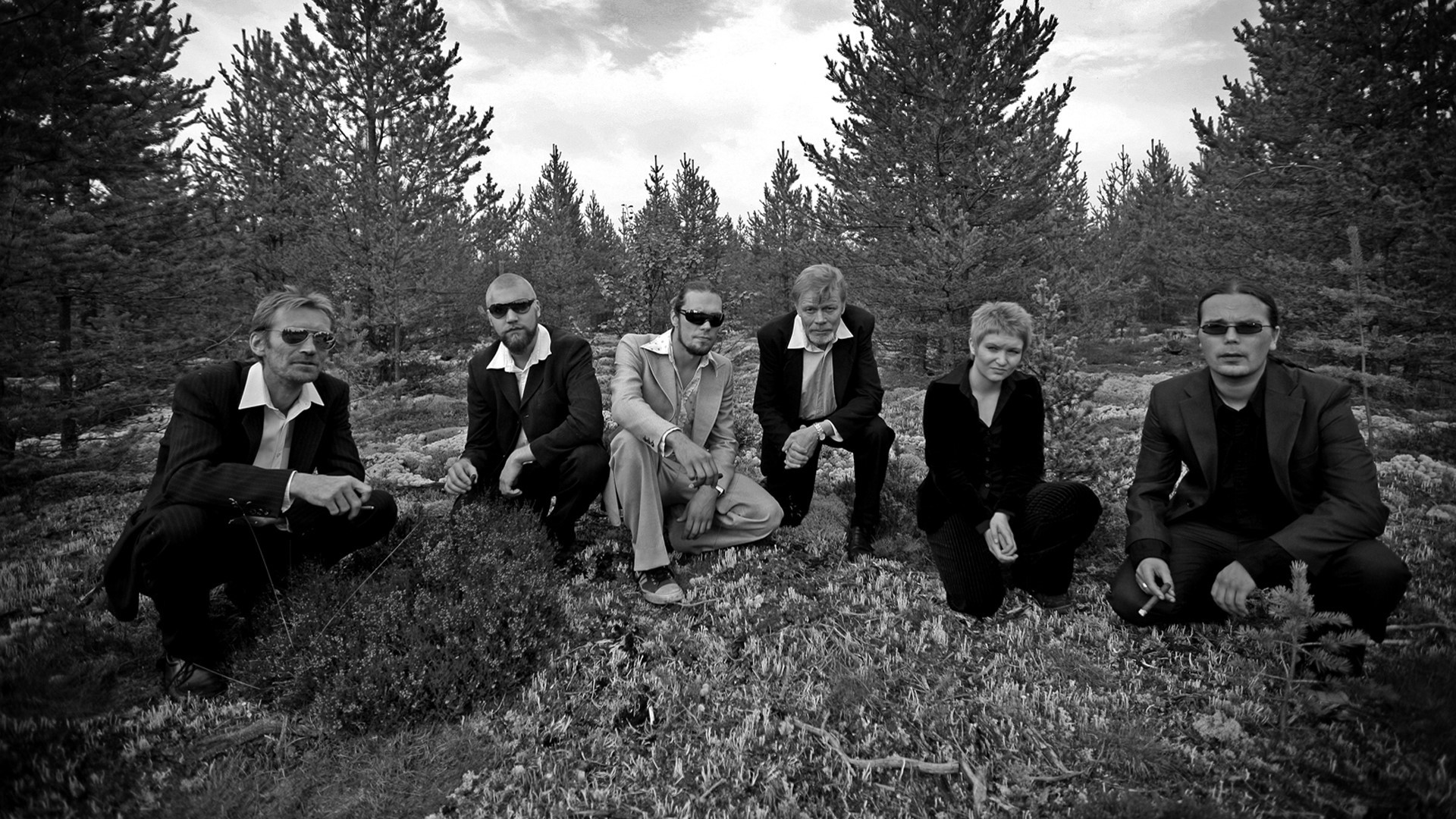 1920x1080  Harmaja, Band, Members, Trees, Suits wallpaper and background JPG