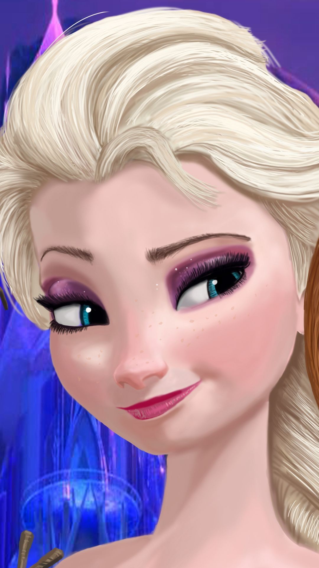 1080x1920 Elegant Smile Princess Elsa Halloween Frozen iPhone 6 Plus Wallpaper - 2014  Disney Trendy Frozen Makeup