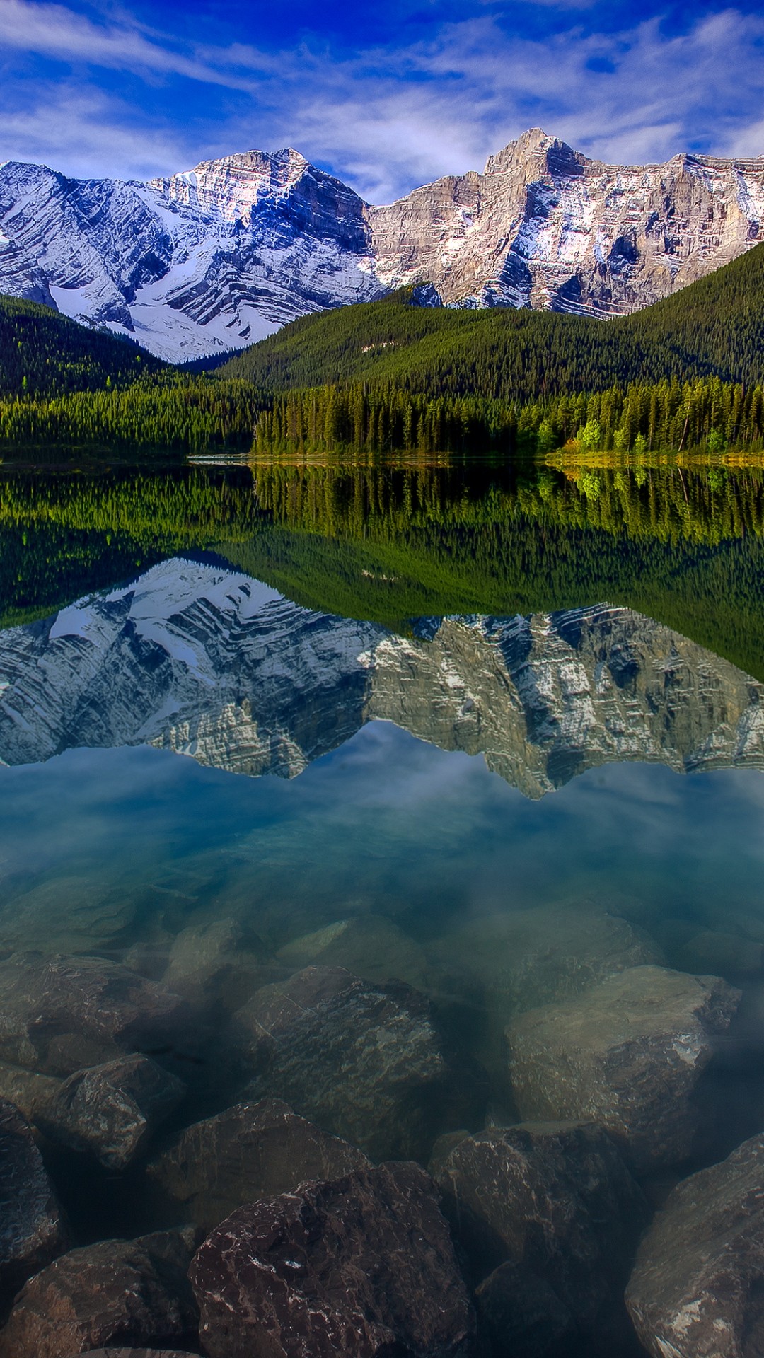 1080x1920 Mountain Landscape Reflection Mountains Lake Rocks iPhone 6 wallpaper