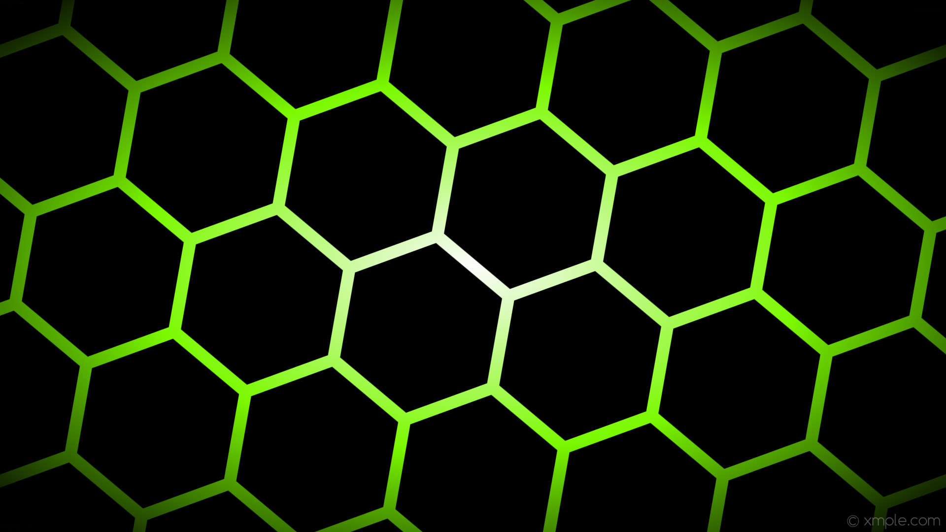 1920x1080 wallpaper glow hexagon black white green gradient lawn green #000000  #ffffff #7cfc00 diagonal