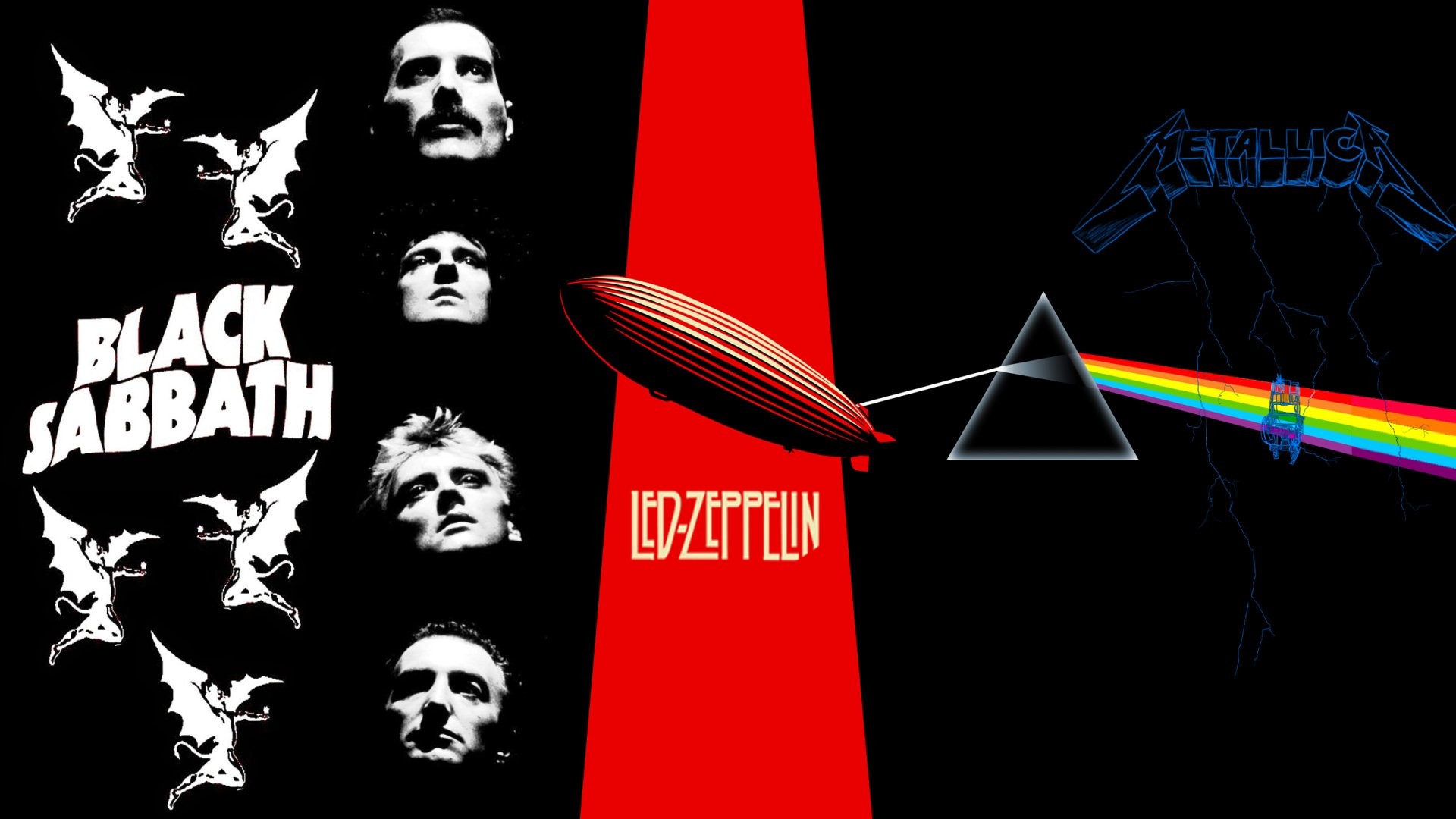 1920x1080 Musik - Rock'n'roll Queen (Band) Led Zeppelin Black Sabbath Pink