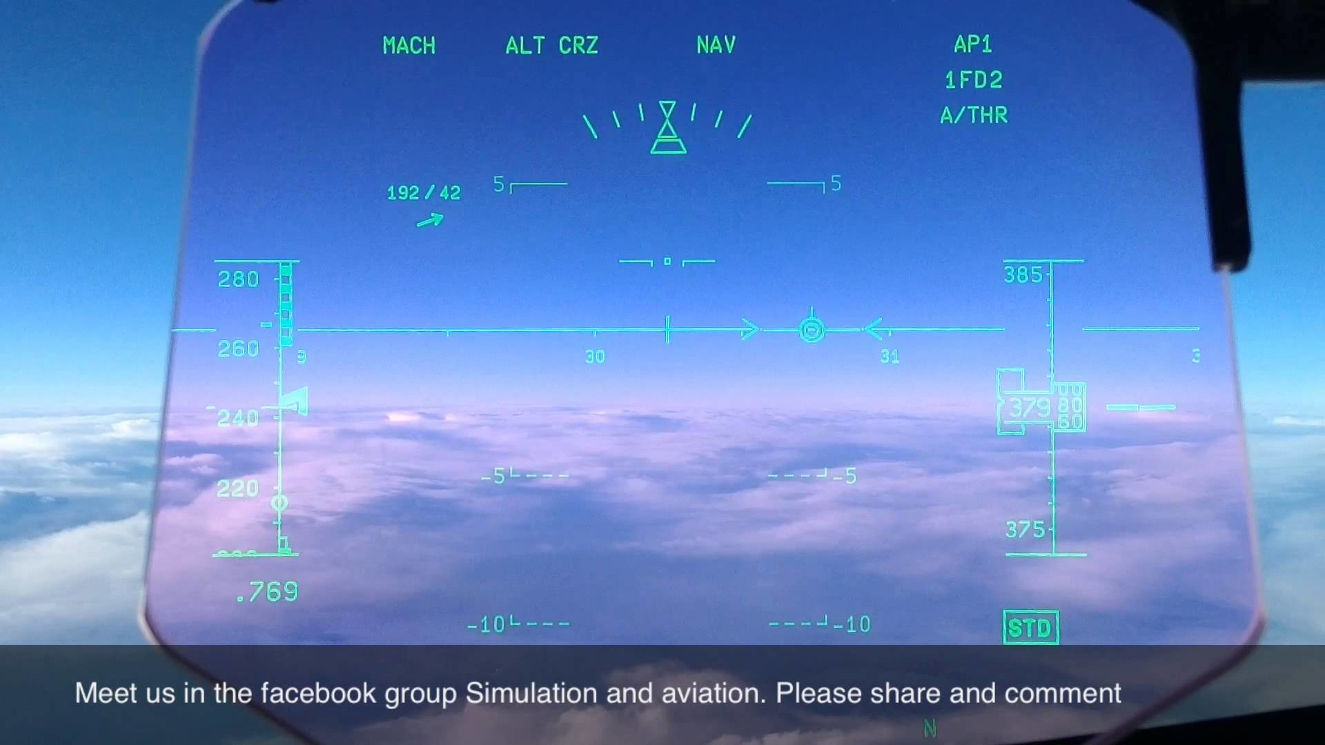 1920x1080 AIRBUS ENROUTE - HUD - Cockpit View - HD 1080 - Iceland radio - YouTube