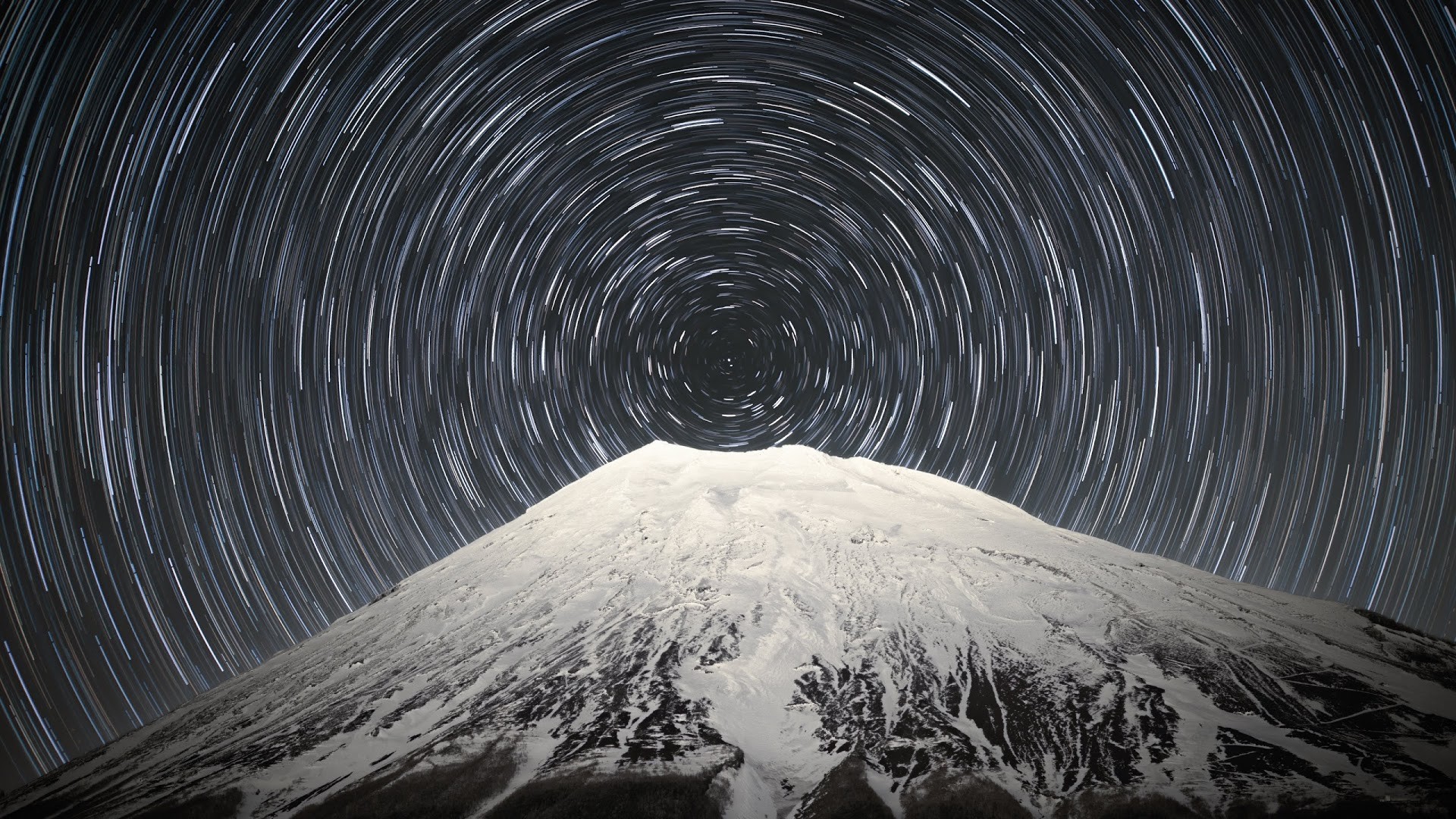 1920x1080 4K HD Wallpaper: Sky Full of Stars above Mount Fuji Â· Long Exposure  Photography Â·