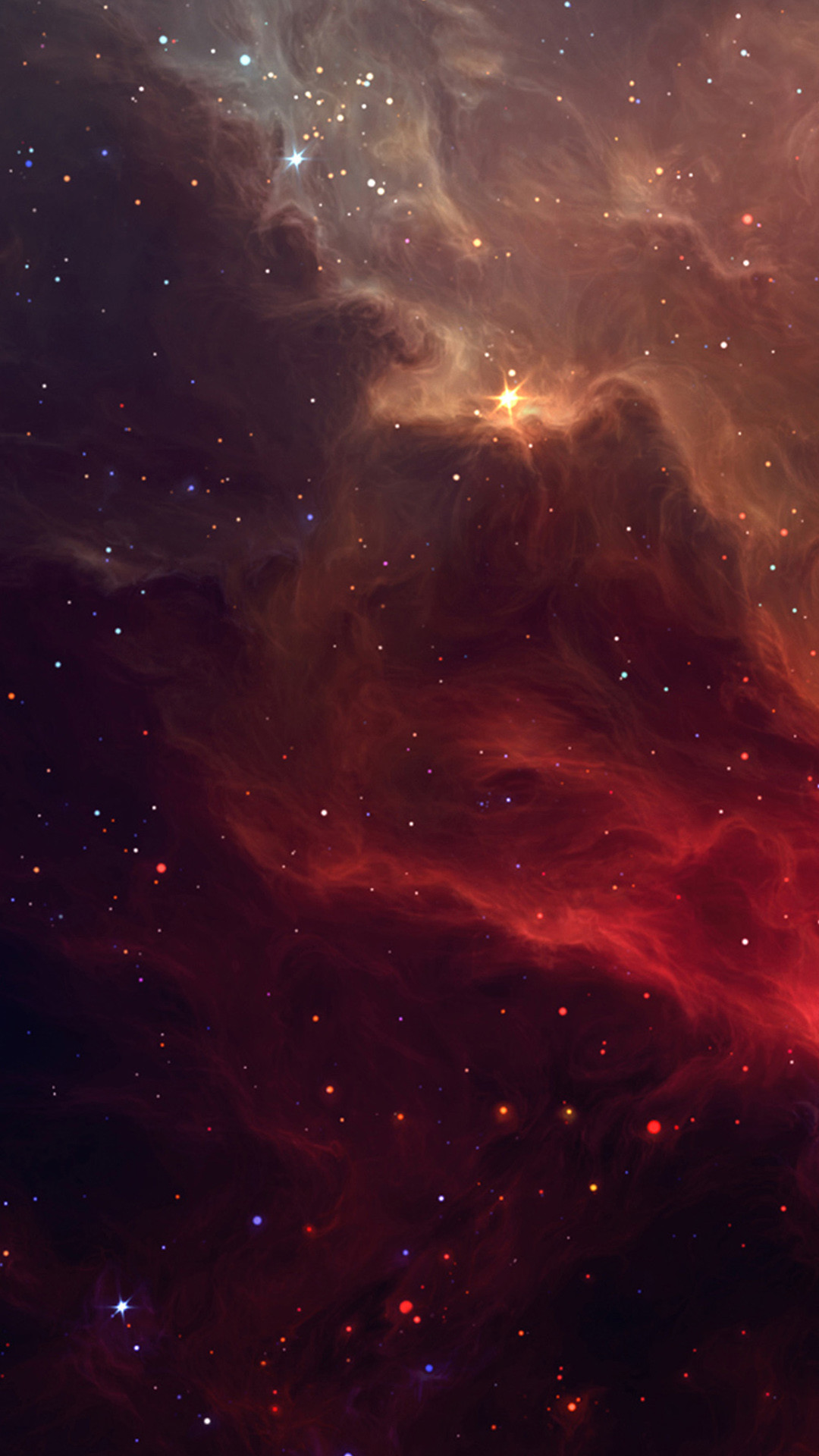 1080x1920 Red Galactic Nebula Htc One M8 wallpaper