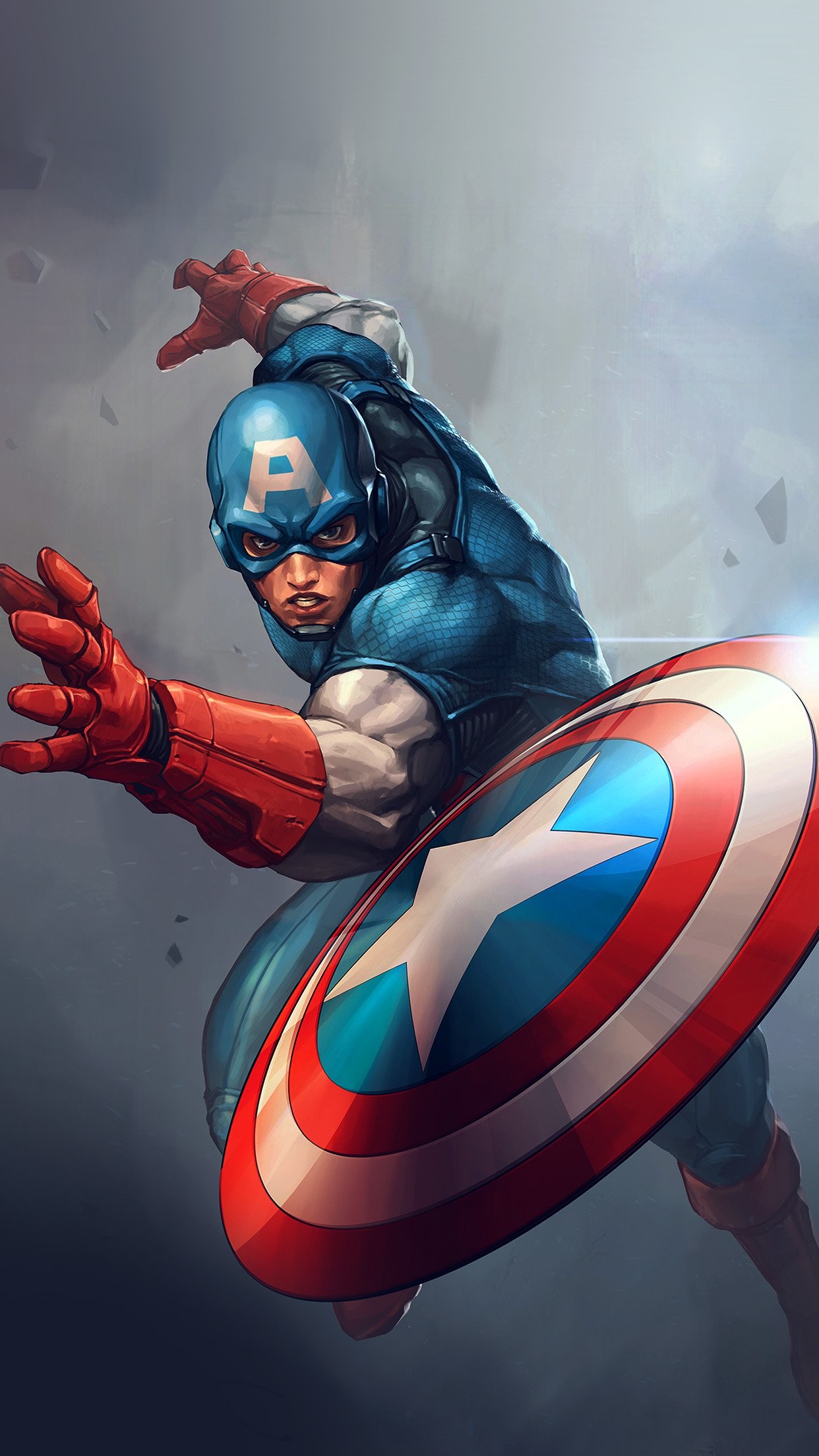 1242x2208 Wallpaper iphone america - Hero Captain America Jeehyunglee Illustration  Art Paint Iphone 7 Wallpaper