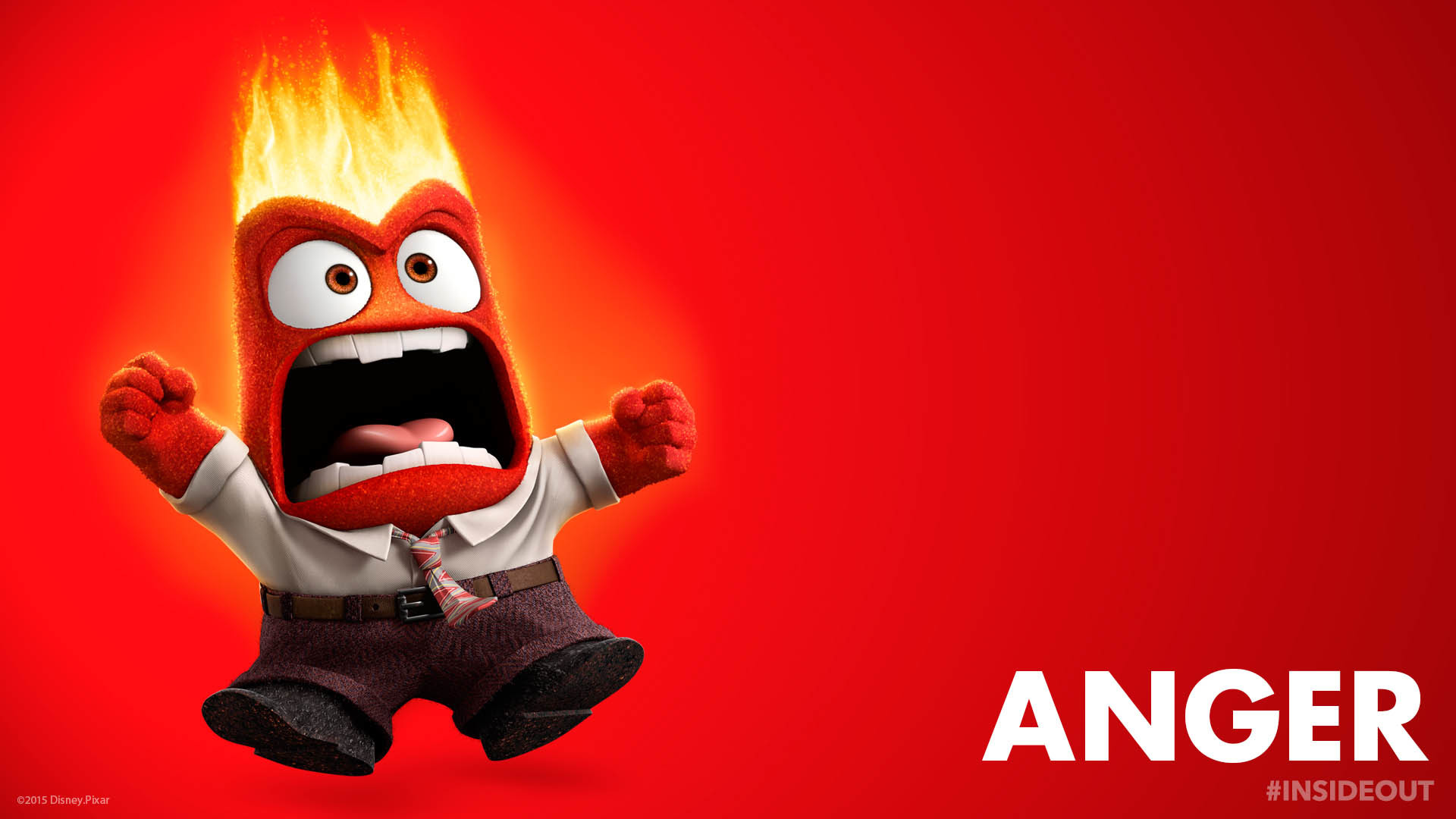 1920x1080 Inside Out character: Anger - Disney Pixar  wallpaper