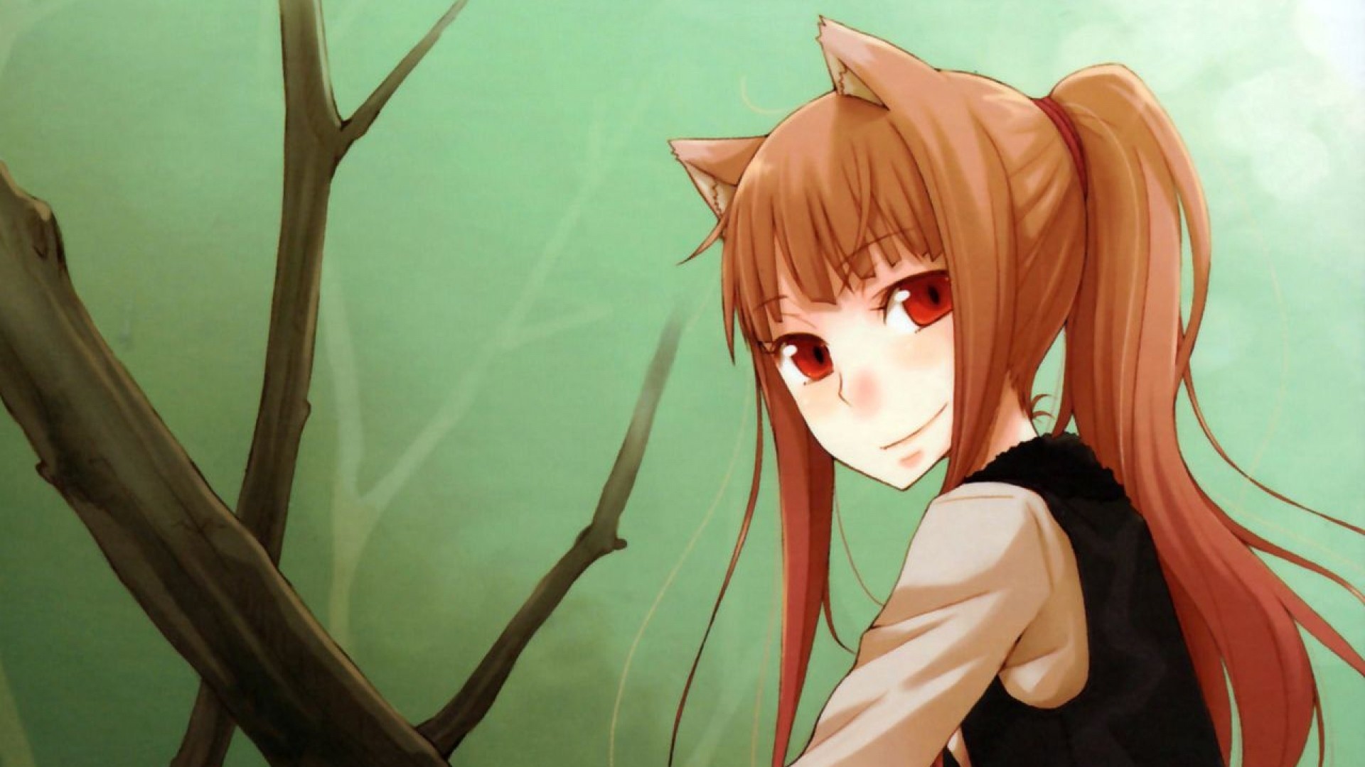 1920x1080 ... girl, smile, spice wolf