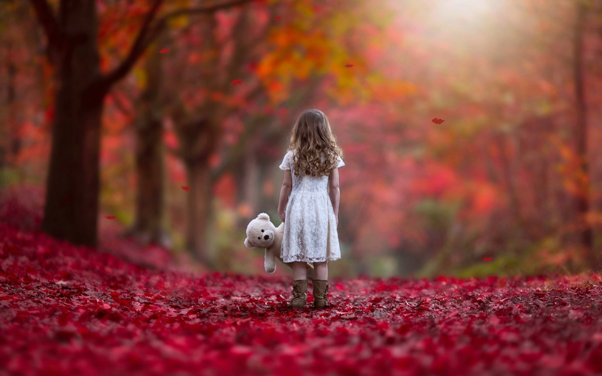1920x1200 ... Autumn Girl Alone Wallpaper HD Download Of Lonely Girl