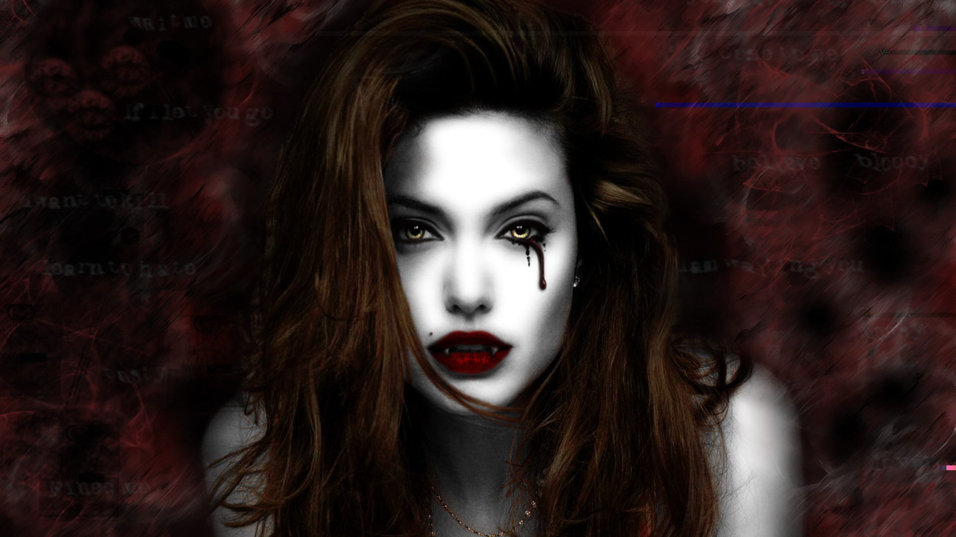 1920x1080 Dark - Vampire Angelina Jolie Wallpaper