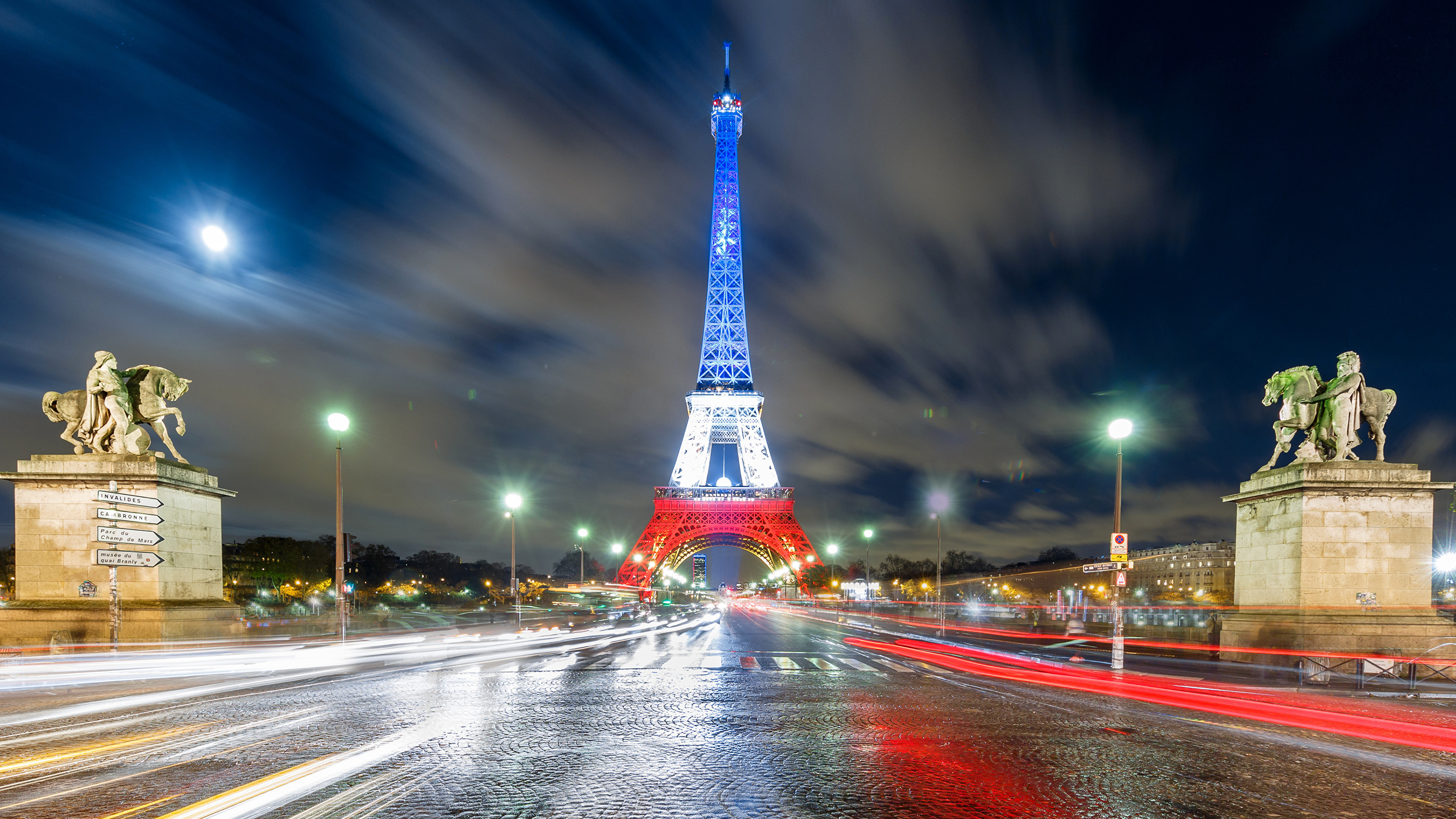 3840x2160 Eiffel tower at Night Paris France Wallpaper Free Desktop Wallpapers New