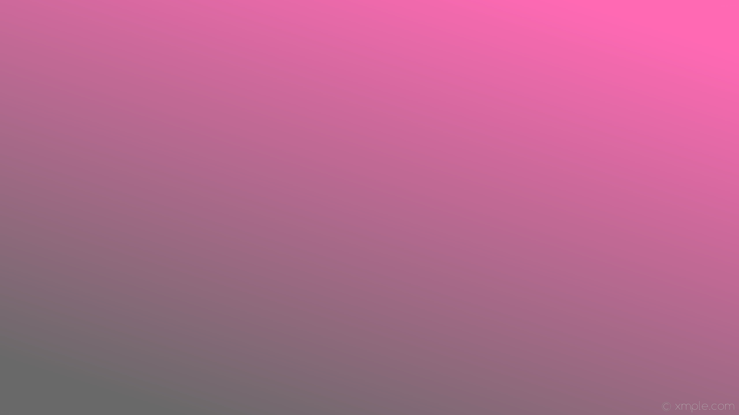 2560x1440 wallpaper pink gradient grey linear hot pink dim gray #ff69b4 #696969 45Â°