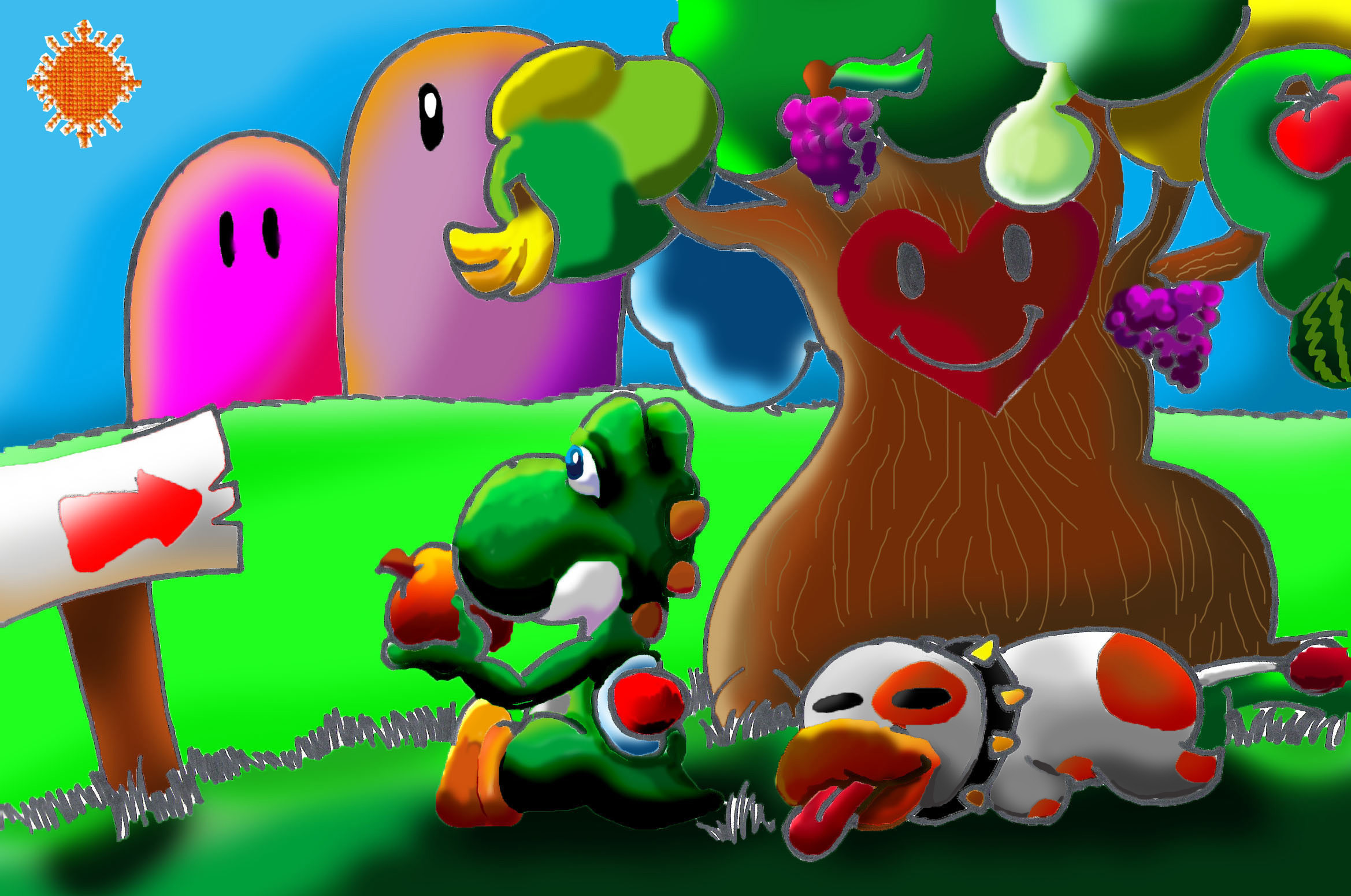 2338x1552 Yoshi images Yoshi's Happy tree HD wallpaper and background photos