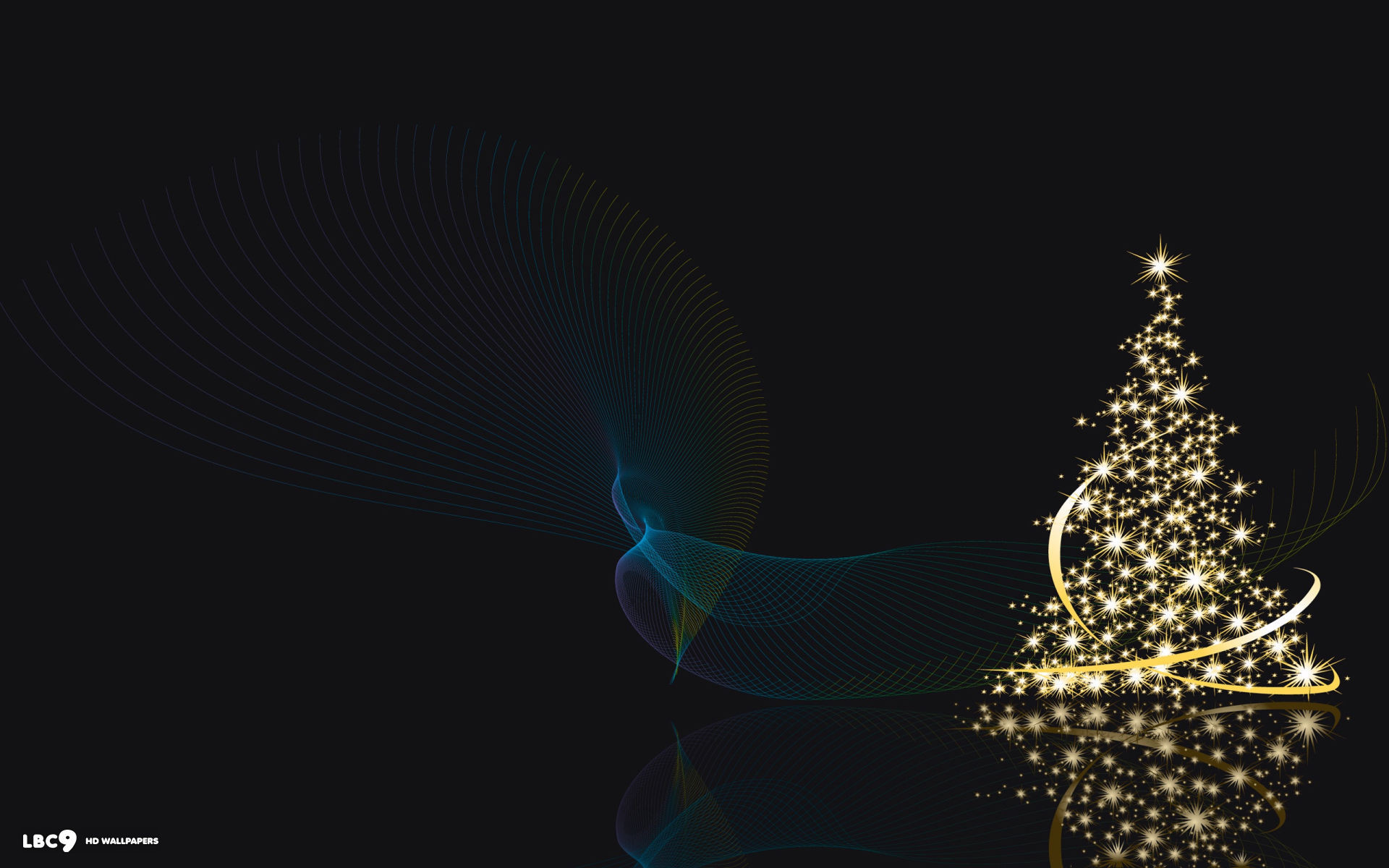 1920x1200 christmas tree shiny lights ribbons abstract holiday desktop background