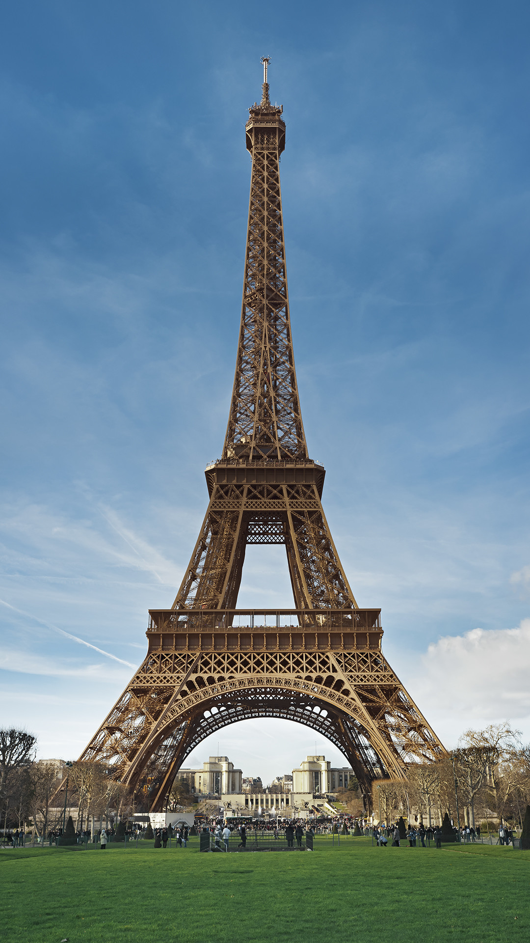 1080x1920 Eiffel Tower Paris France Blue Sky Android Wallpaper