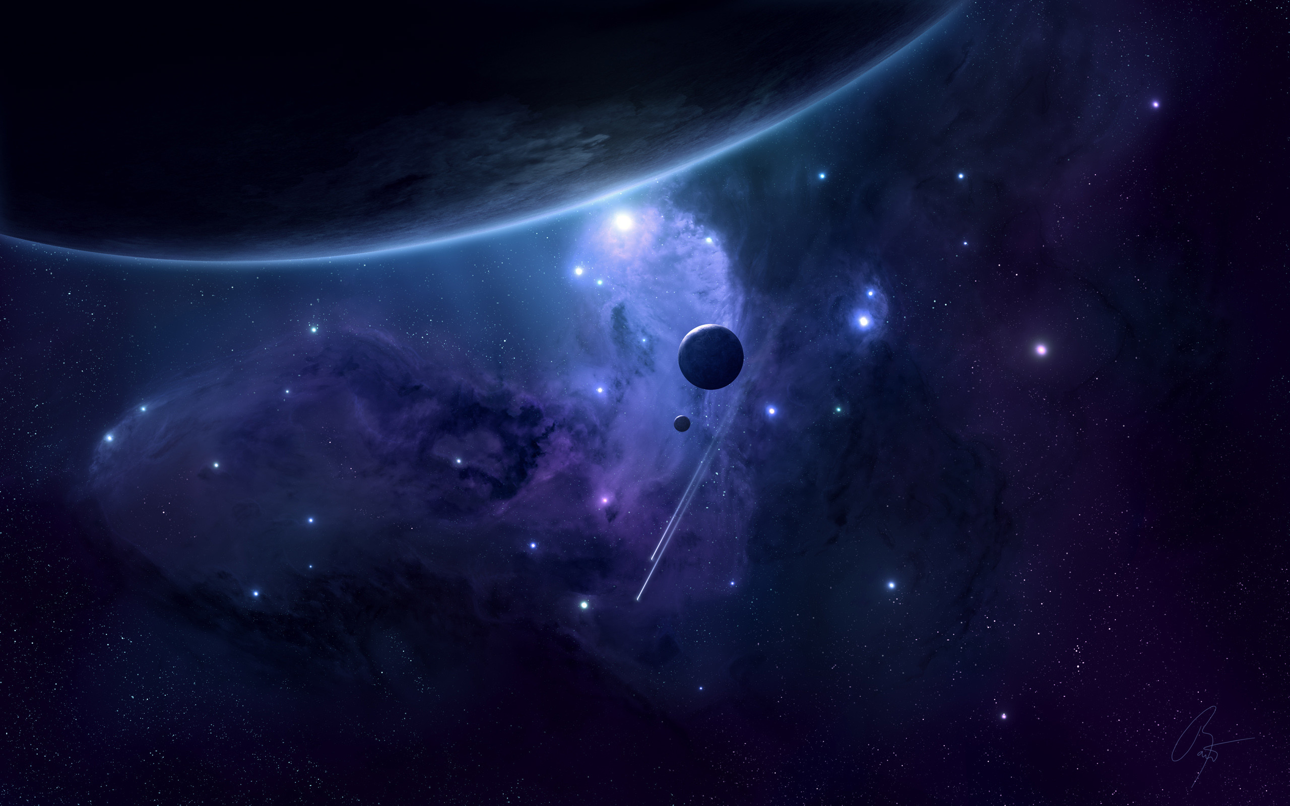 2560x1600 Planets and Stars Space Wallpaper