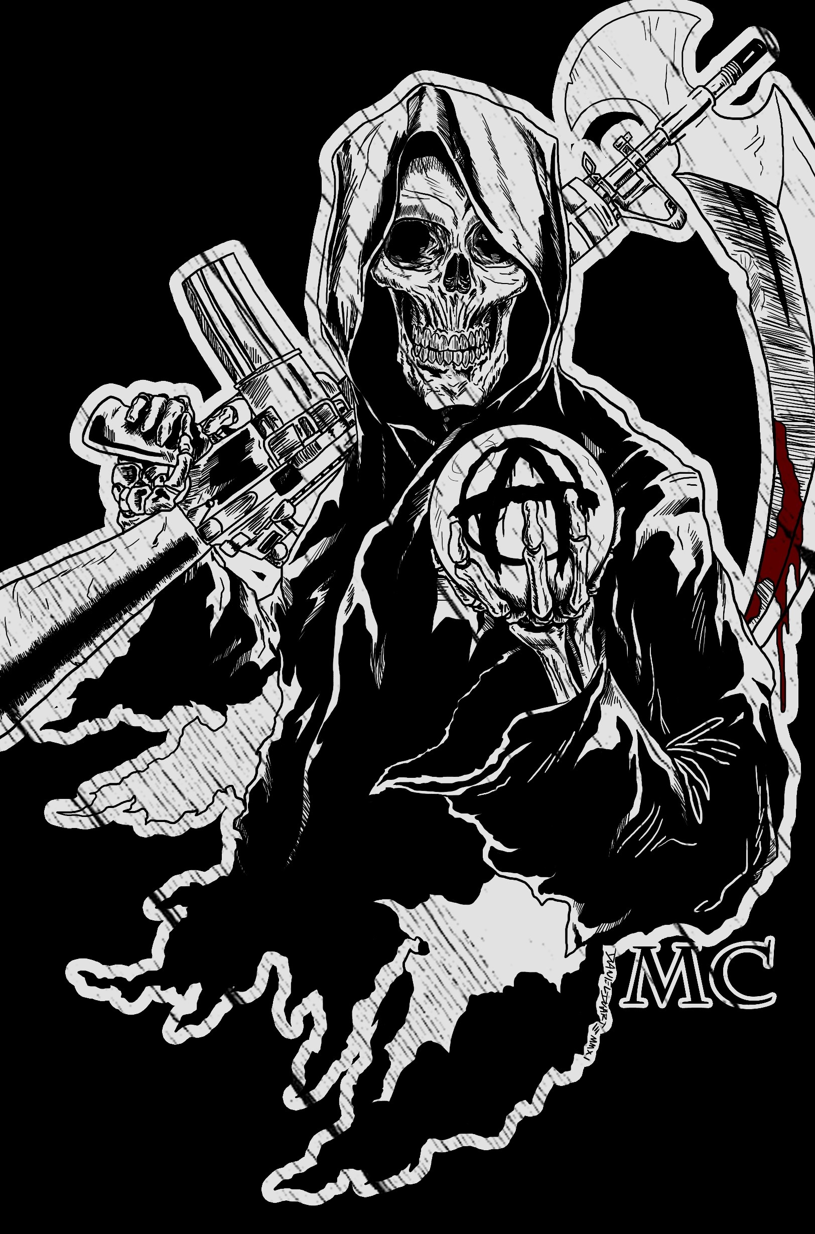 sons of anarchy reaper logo wallpaper