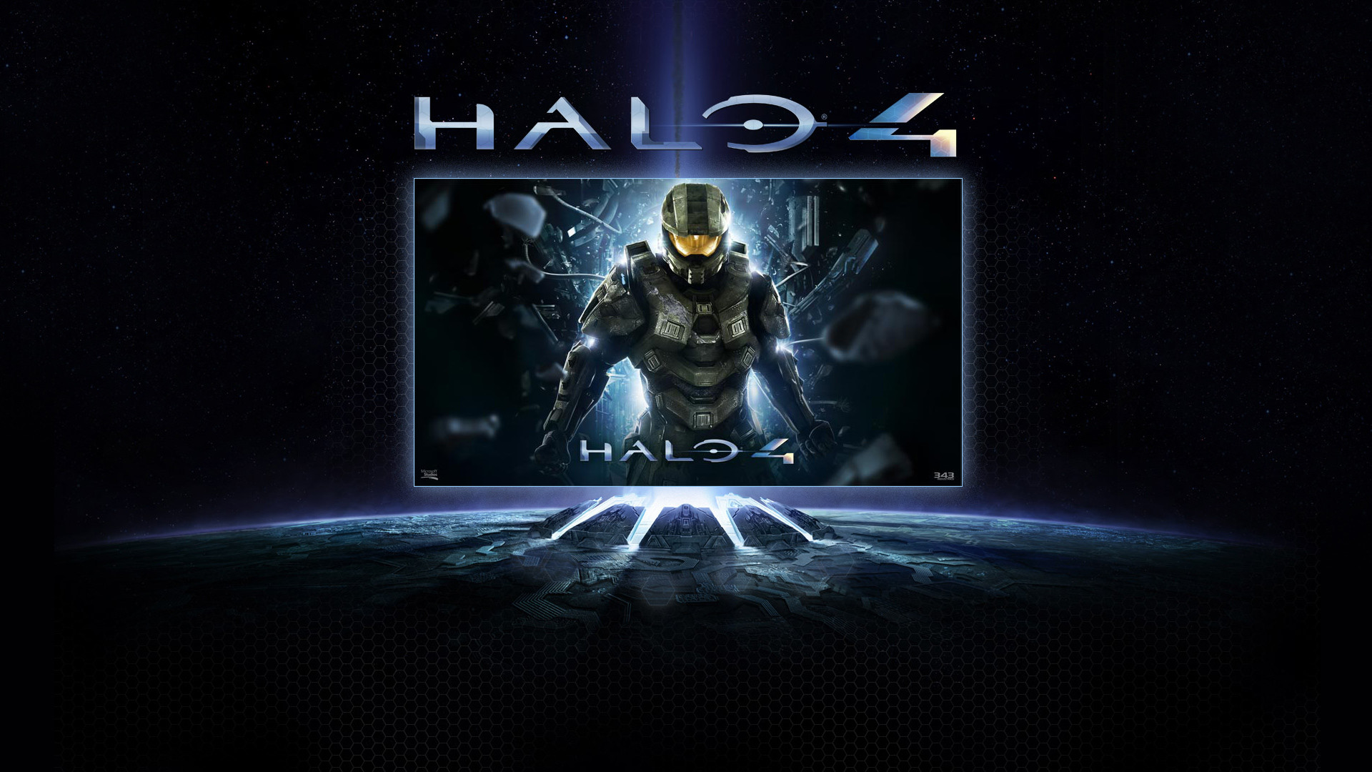 1920x1080 Halo 4 - Master Chief blue backdrop