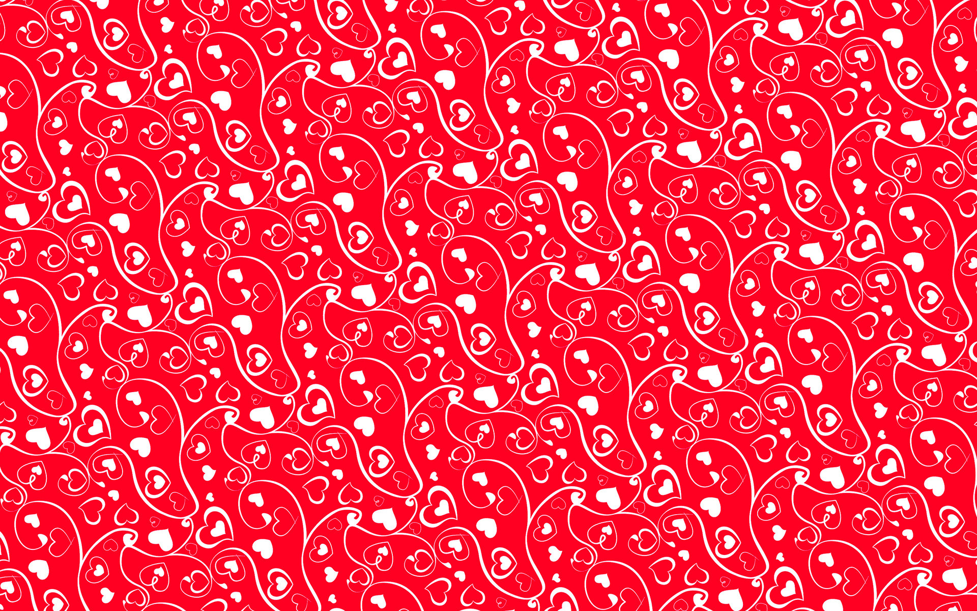 1920x1200 Red heart and swirl patterns backgrounds