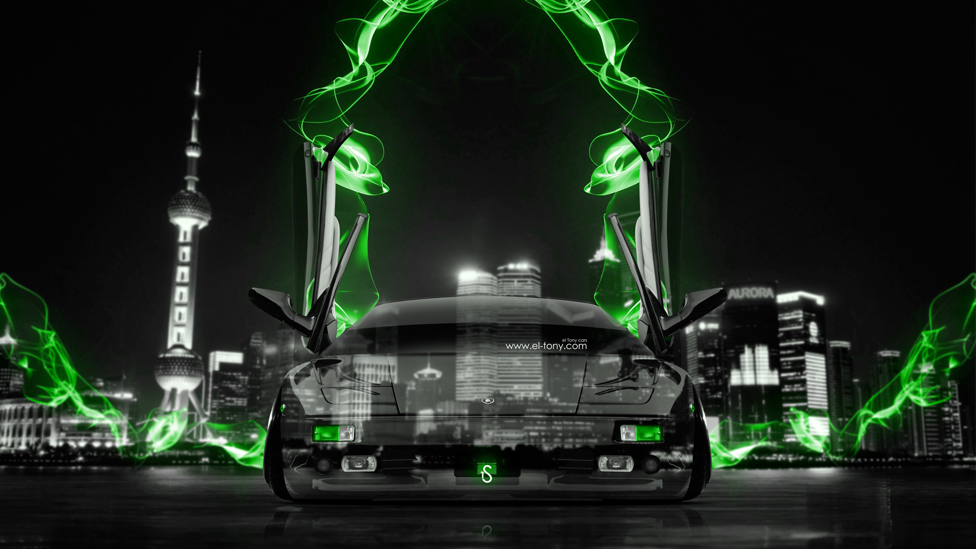 1920x1080 ... Lamborghini-Diablo-Open-Doors-Crystal-Energy-Car-2014- ...