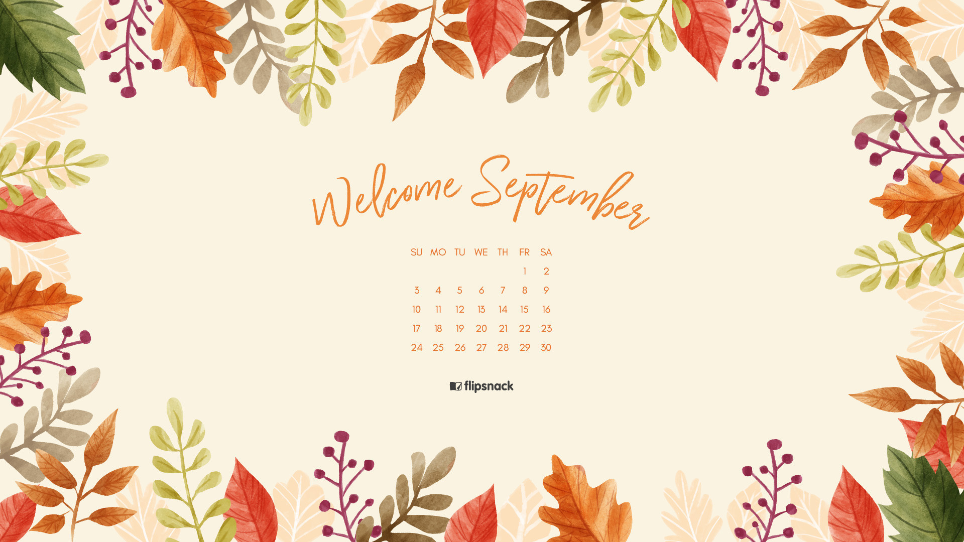 1920x1080  september 2017 wallpaper. Download calendar: .