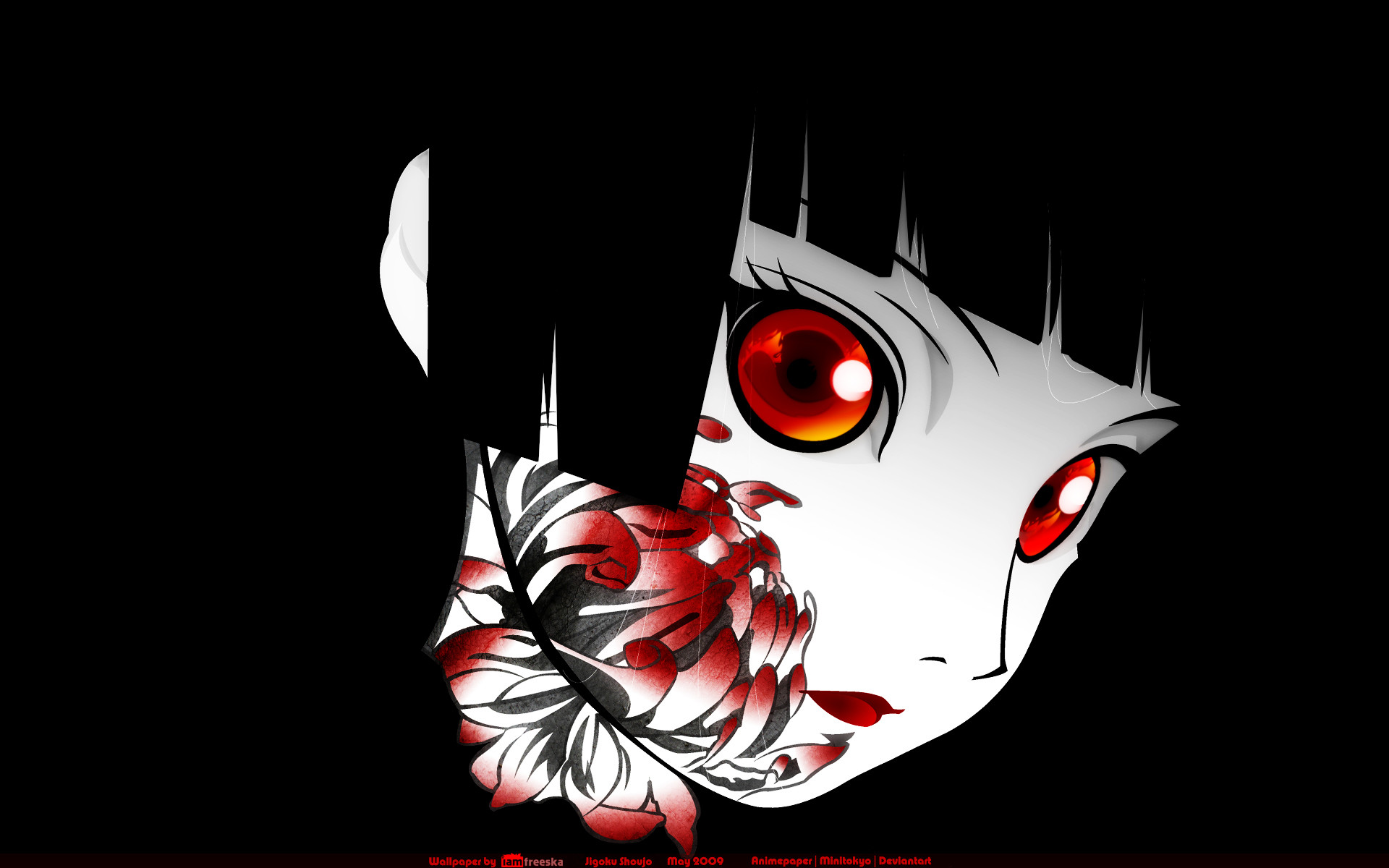 1920x1200 Dark Anime Jigoku Shoujo Girl From Hell Hd Imagez Only 577410 Wallpaper  wallpaper