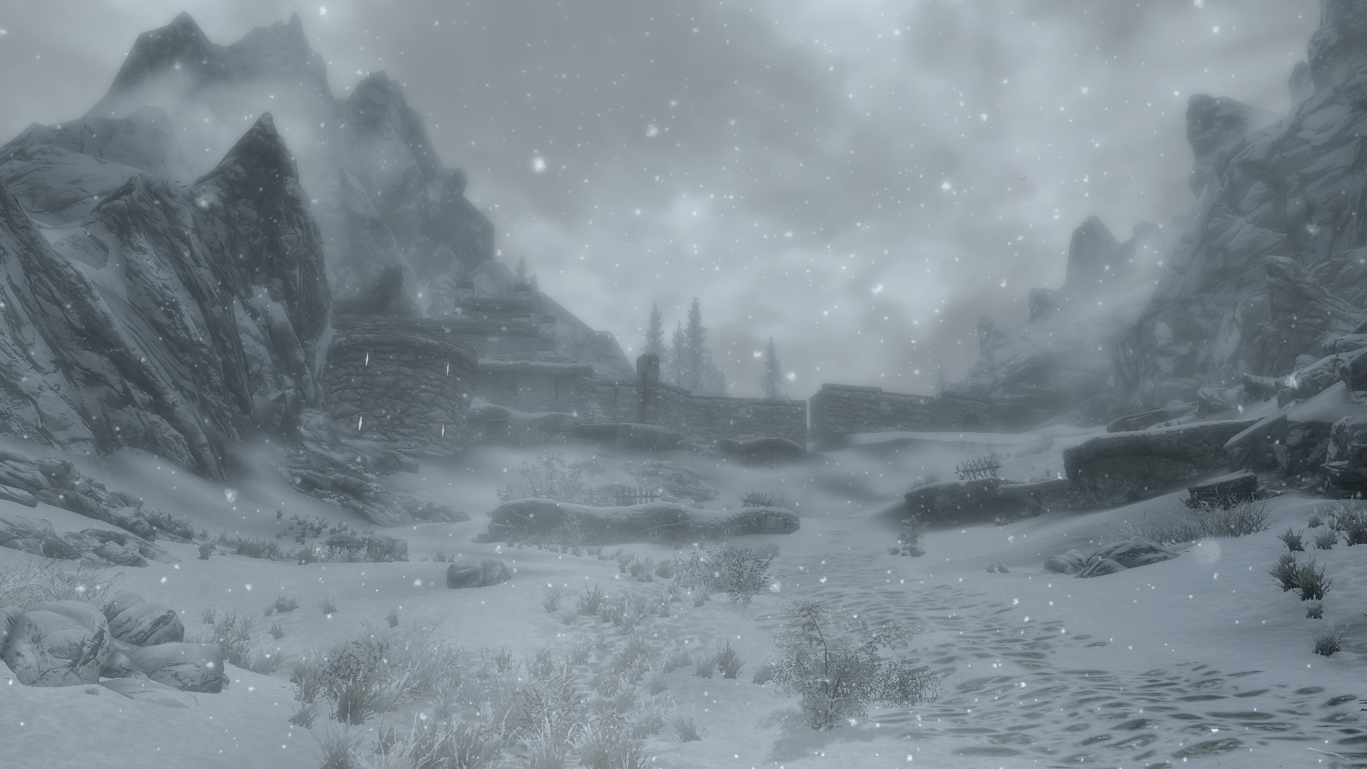 1920x1080 fort, Landscape, Winter, Snow, Mountain, The Elder Scrolls V: Skyrim  Wallpapers HD / Desktop and Mobile Backgrounds