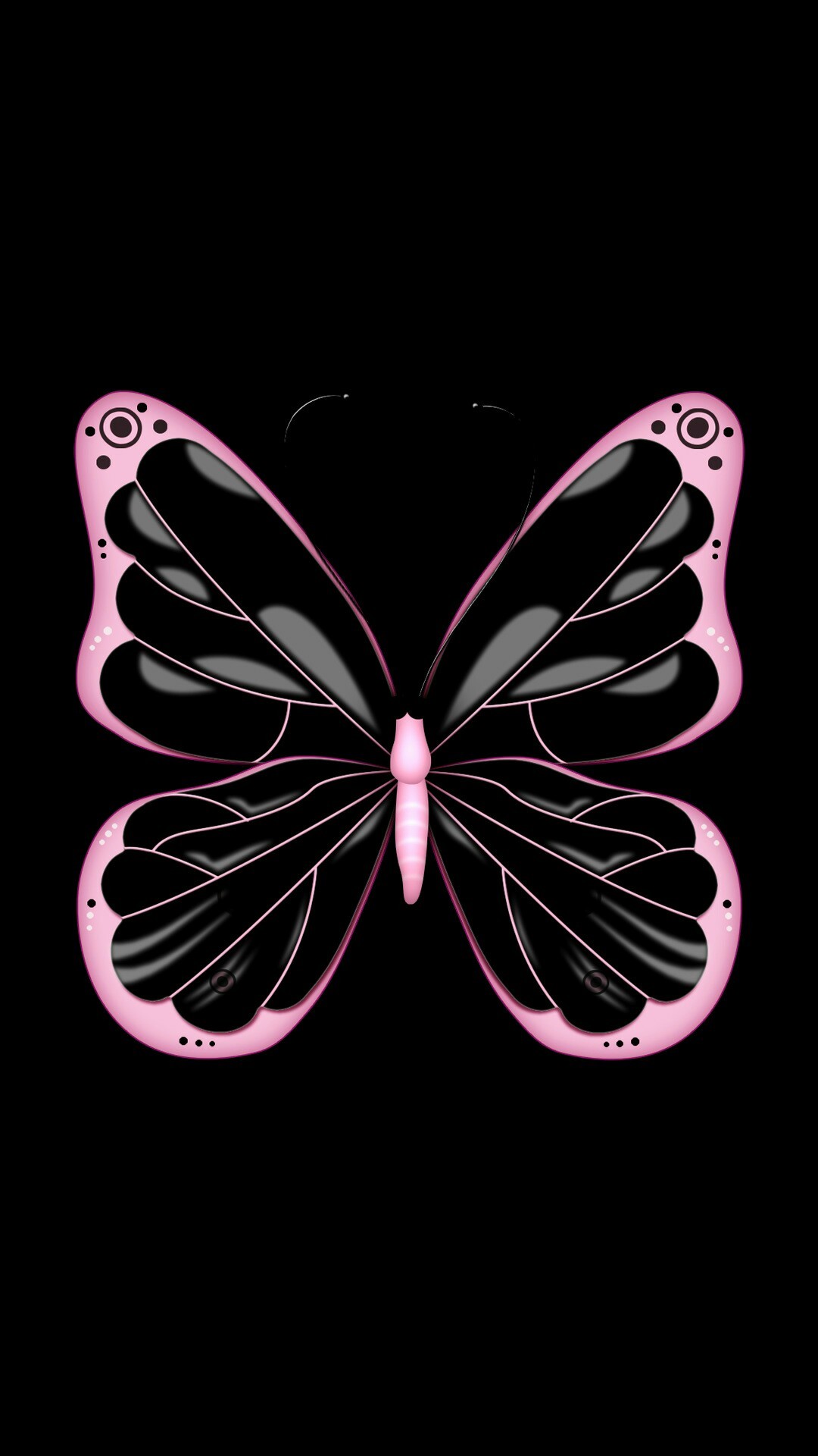 1080x1920 Black & Pink Butterfly. Wallpaper SWallpaper BackgroundsIphone ...