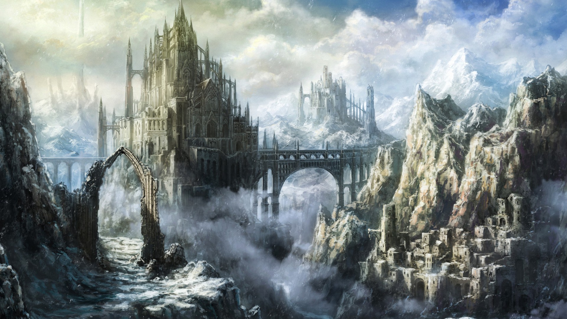 1920x1080 fantasy castle fortress hd backgrounds