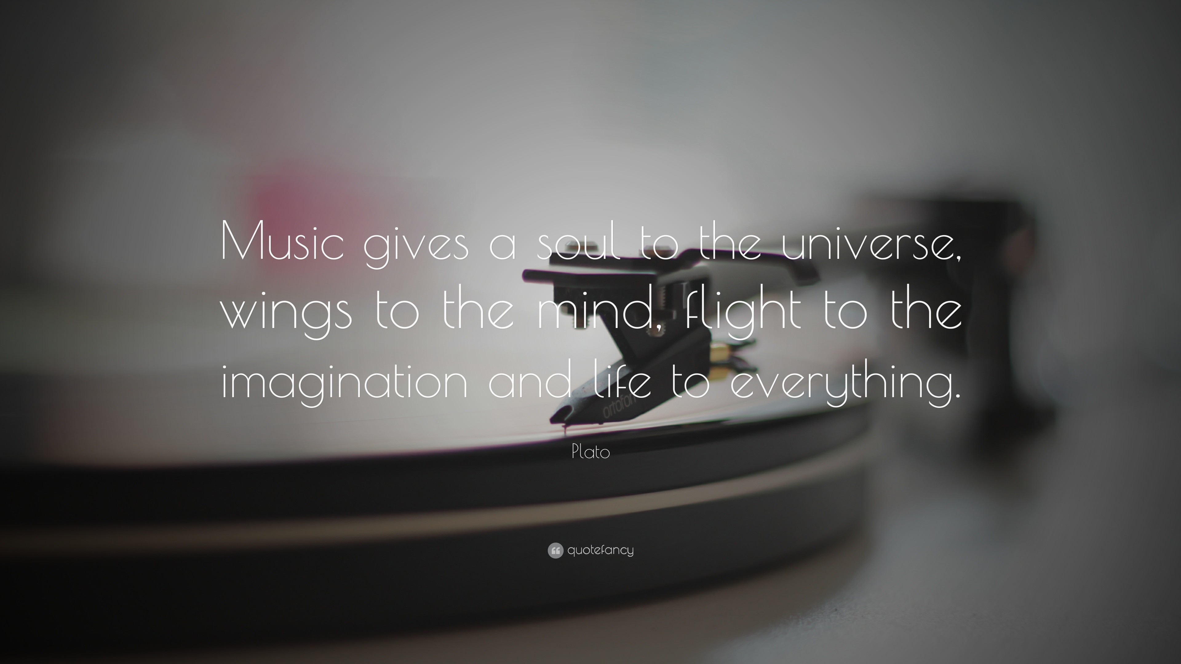 3840x2160 Music Quotes: “Music gives a soul to the universe, wings to the mind