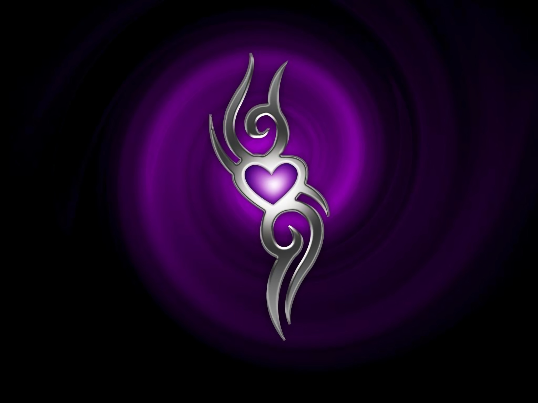 2048x1536  Artistic - Love Artistic Heart Silver Purple Wallpaper