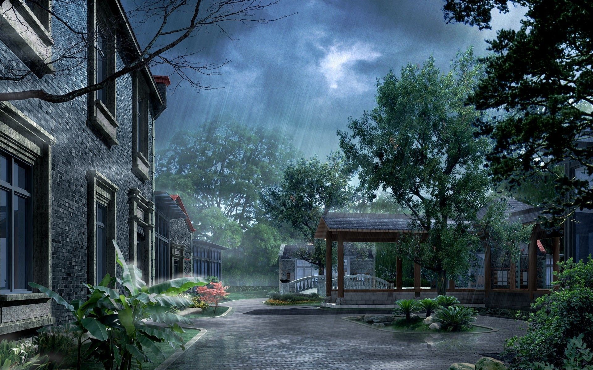 1920x1200 1920x1080 Spring Rain Wallpapers Background