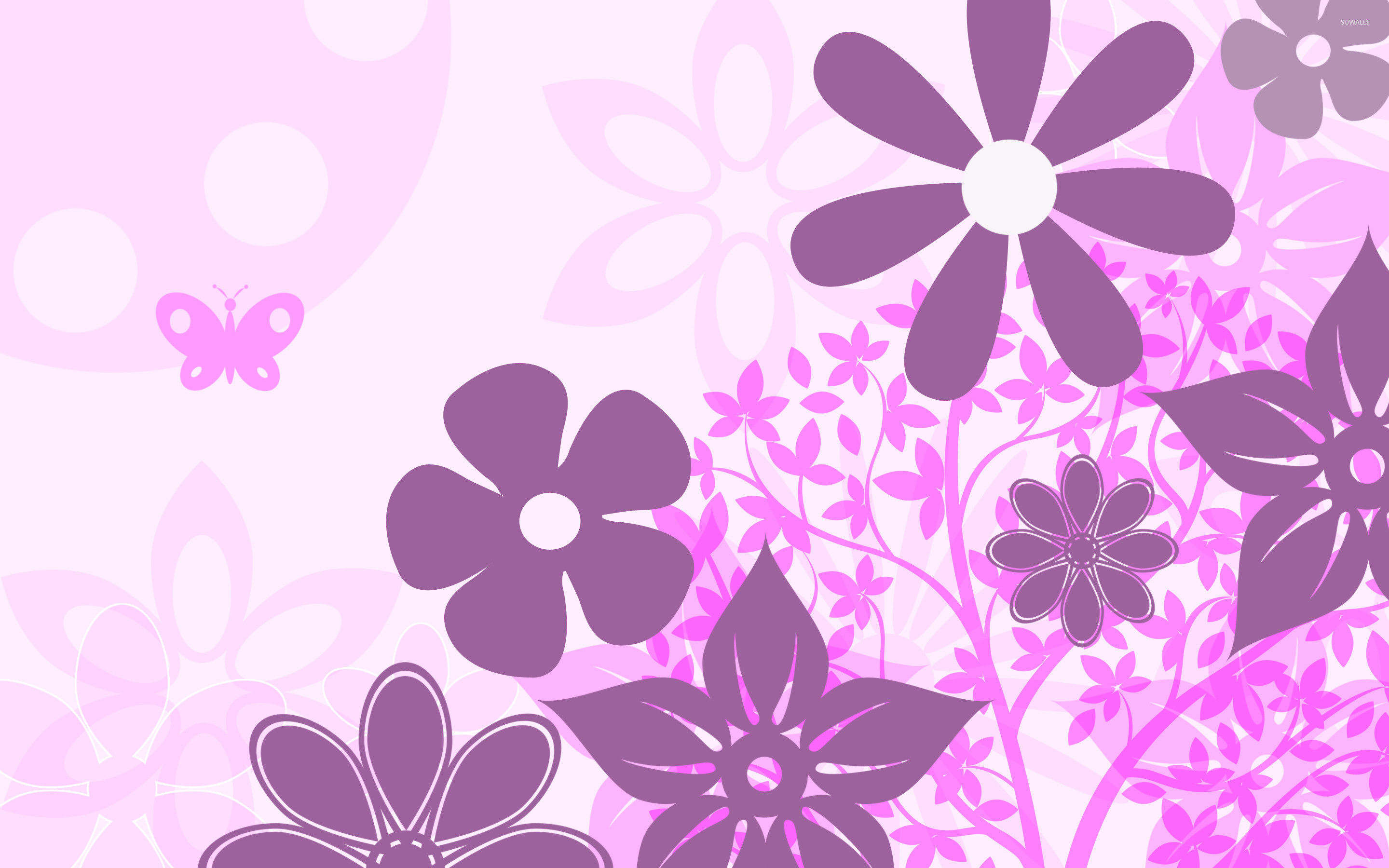 2880x1800 Purple flowers wallpaper