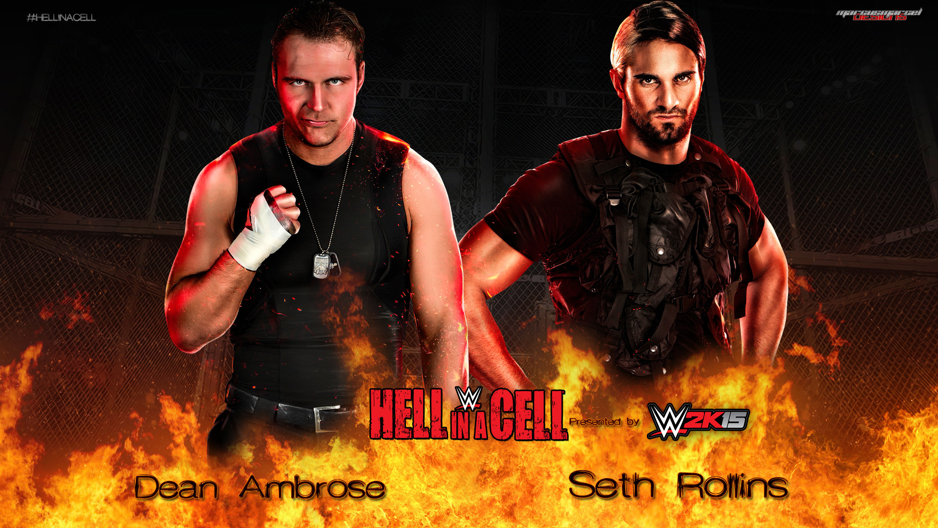 1920x1080 Seth Rollins by MarcusMarcel Hell In A Cell - Dean Ambrose vs. Seth Rollins  by MarcusMarcel