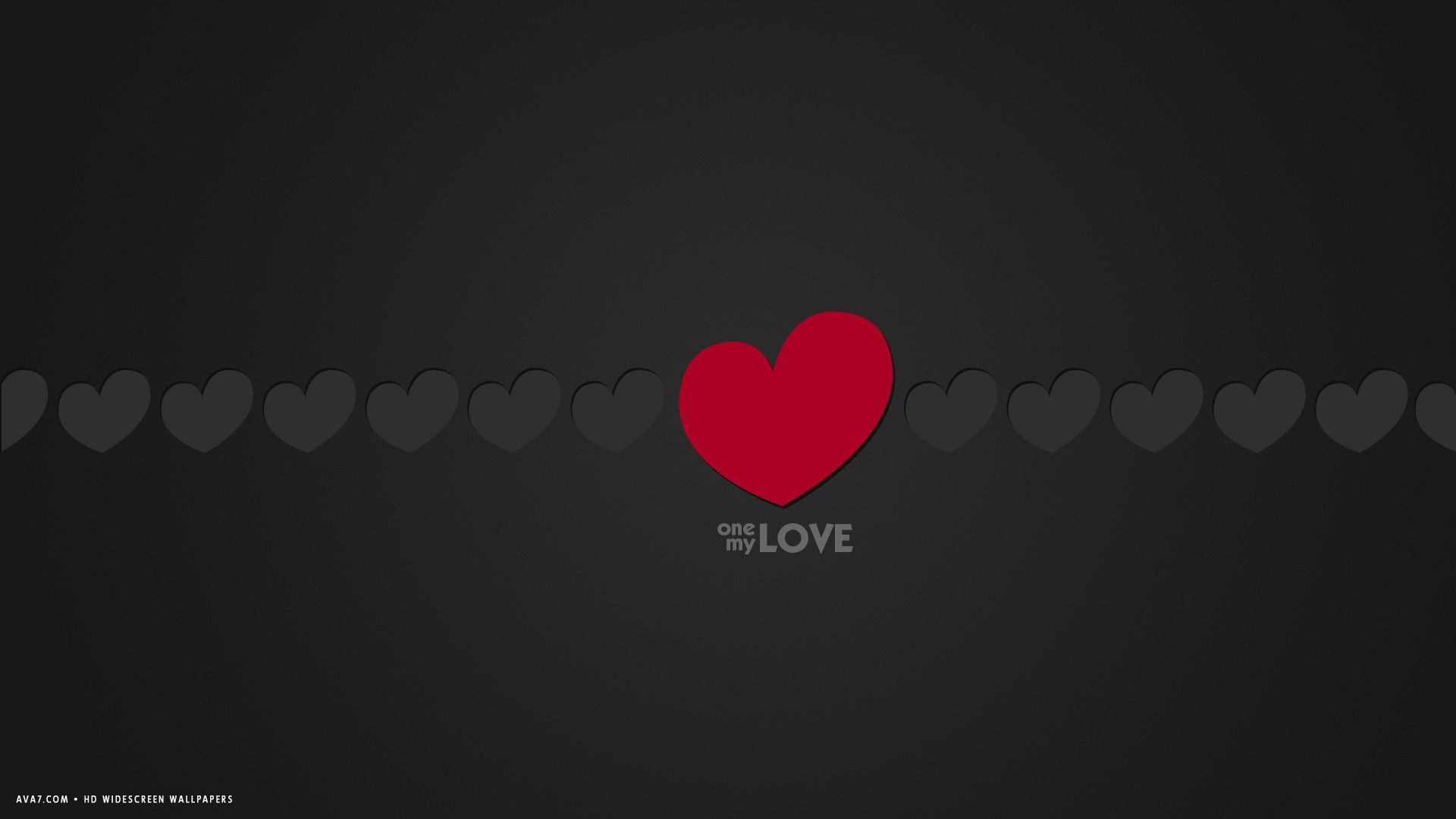 1920x1080 love word one my love minimalistic red grey hearts hd widescreen wallpaper