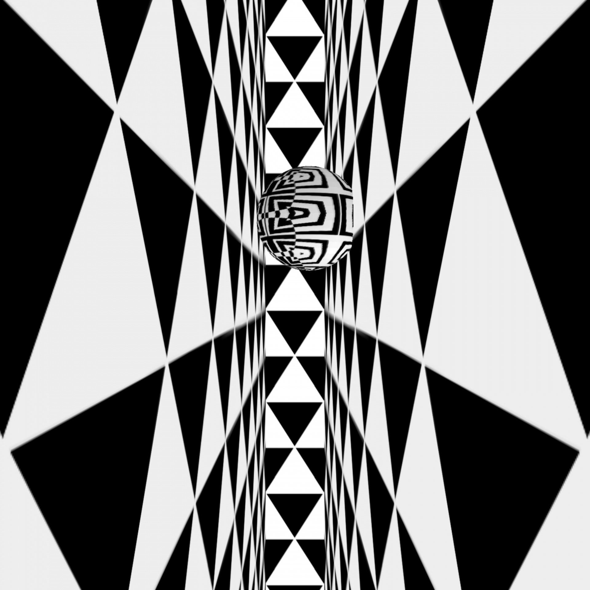 1920x1920 3d,ball,wallpaper,triangles,black,white,background,art,