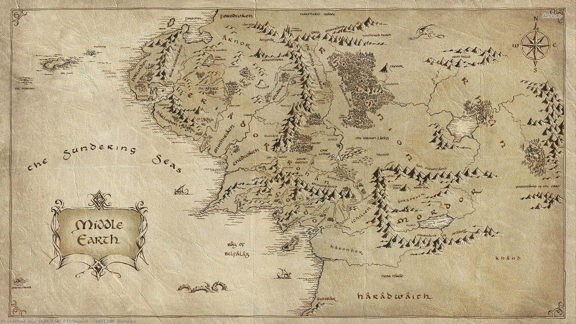 1920x1080 Middle-Earth-map-The-Lord-of-The-Rings-