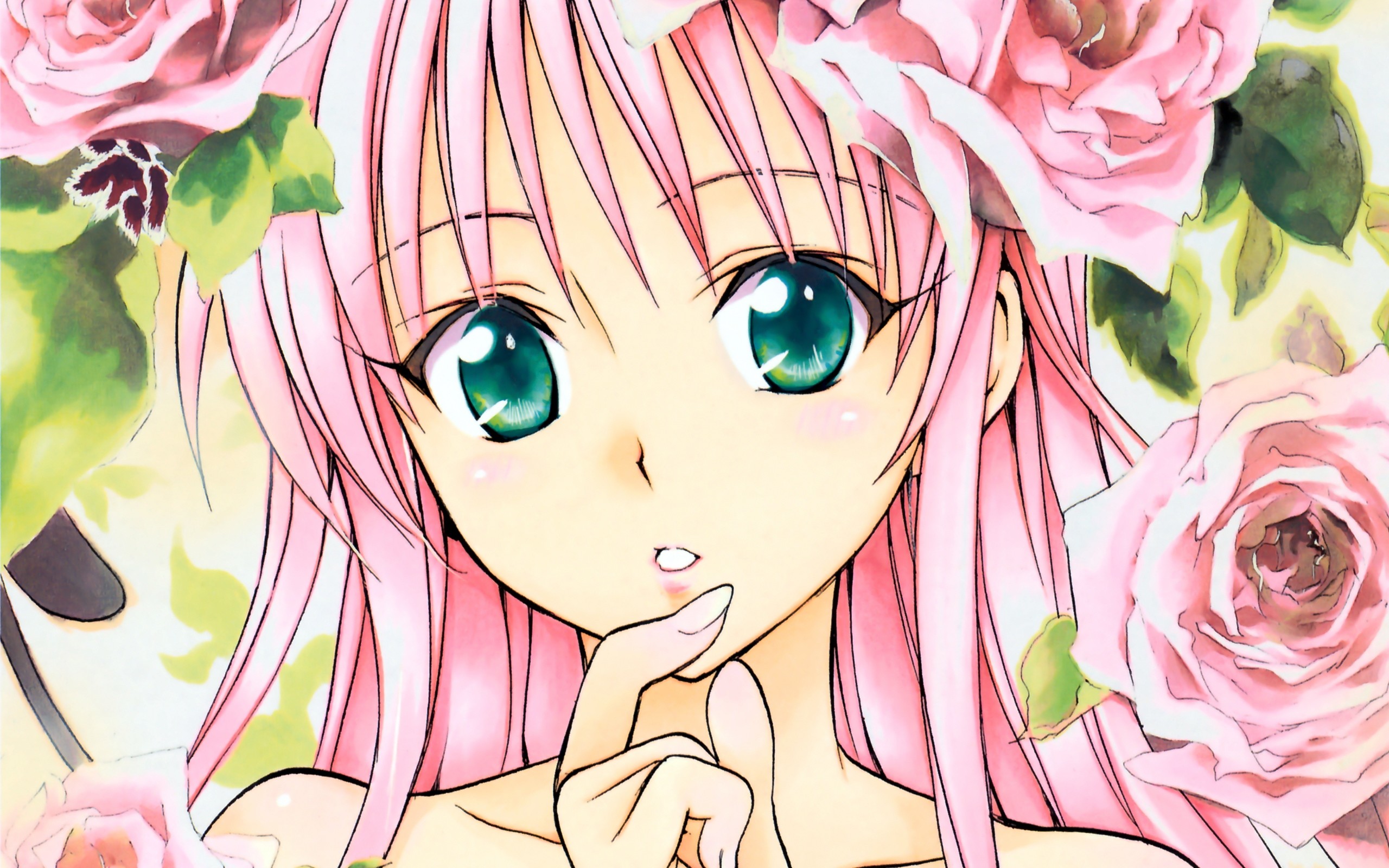 2560x1600 Anime - To Love-Ru Anime Lala Satalin Deviluke Pink Hair Green Eyes Rose  Wallpaper