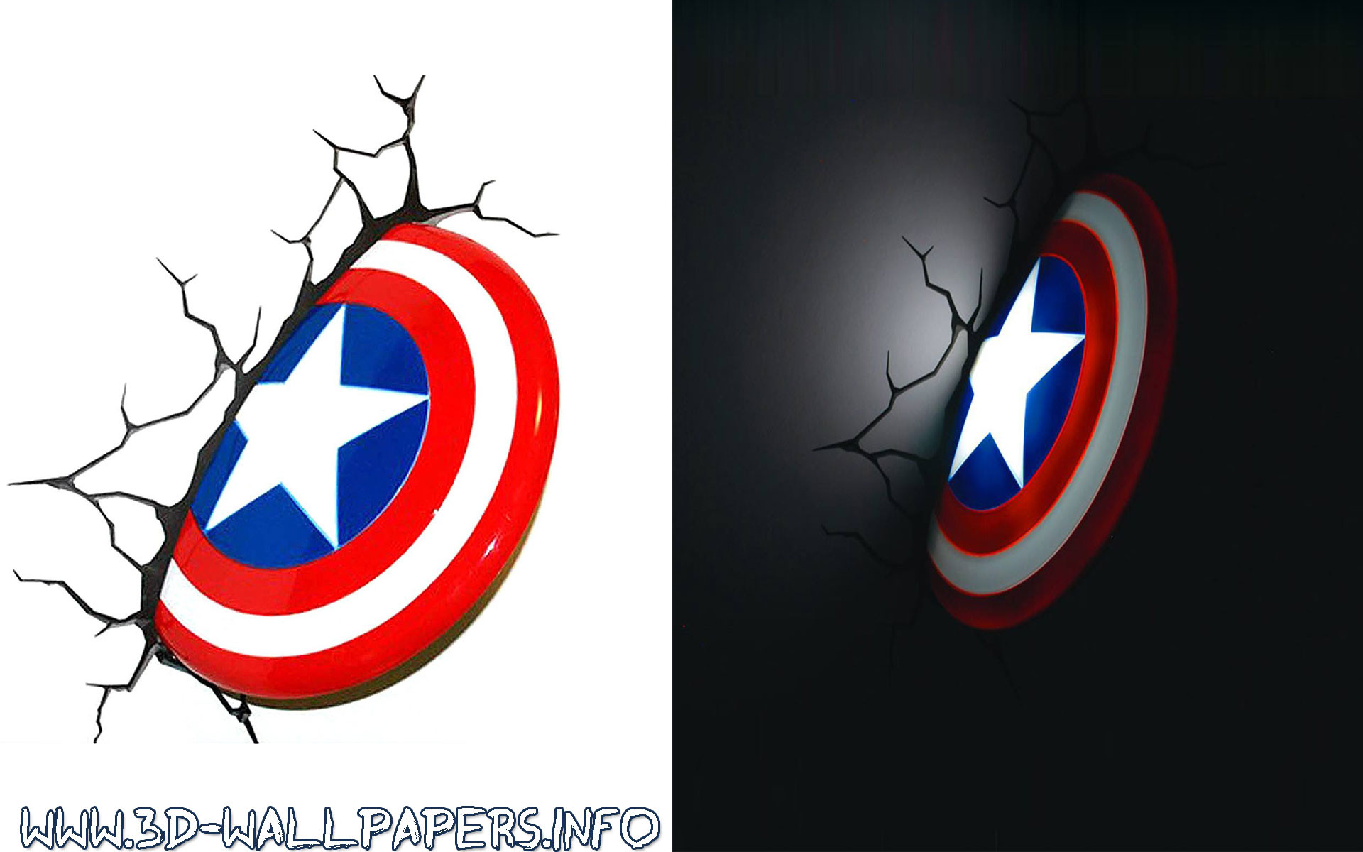 1920x1200 Captain America Shield 3D Deco Light