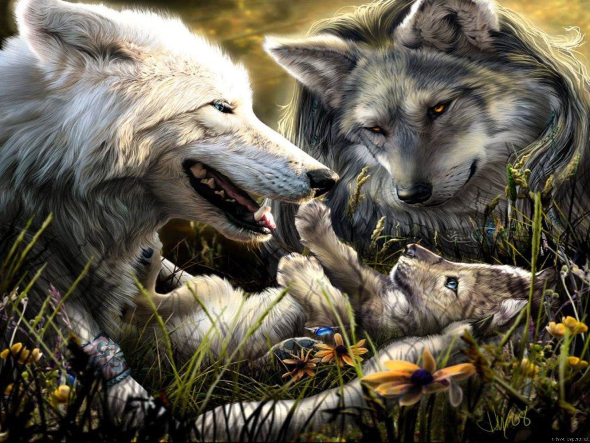 1920x1440 cool family of wolves wallpaper Check more at http://www.finewallpapers.