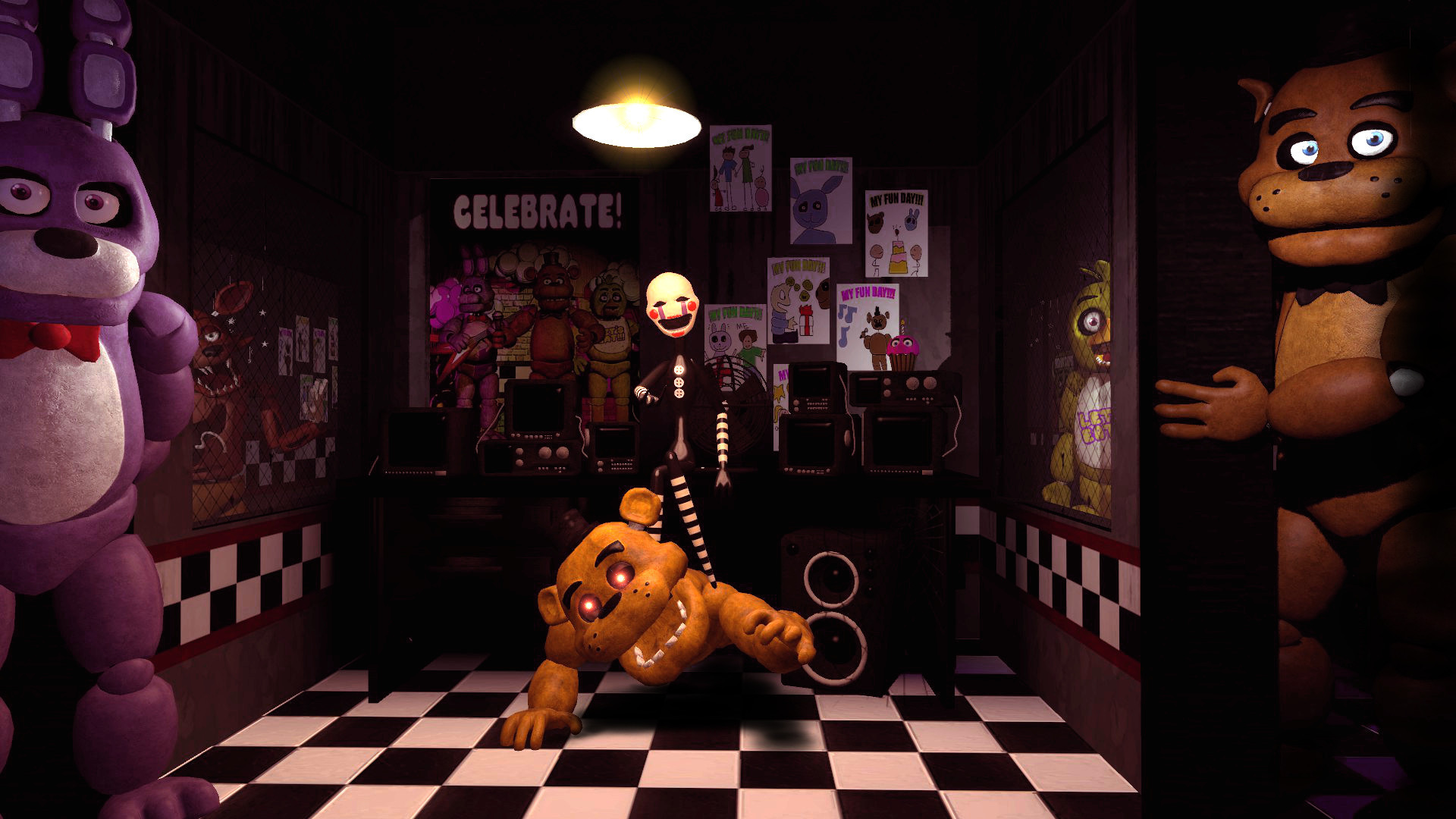 Spingtrap and Puppet creepy fnaf HD phone wallpaper  Peakpx