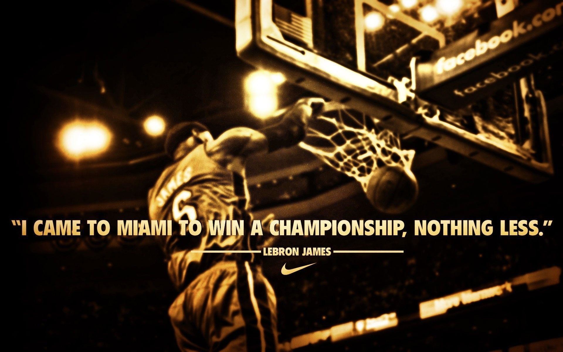 1920x1200 NBA LeBron James Heat Slam Dunk Quotes About Winning Championship .