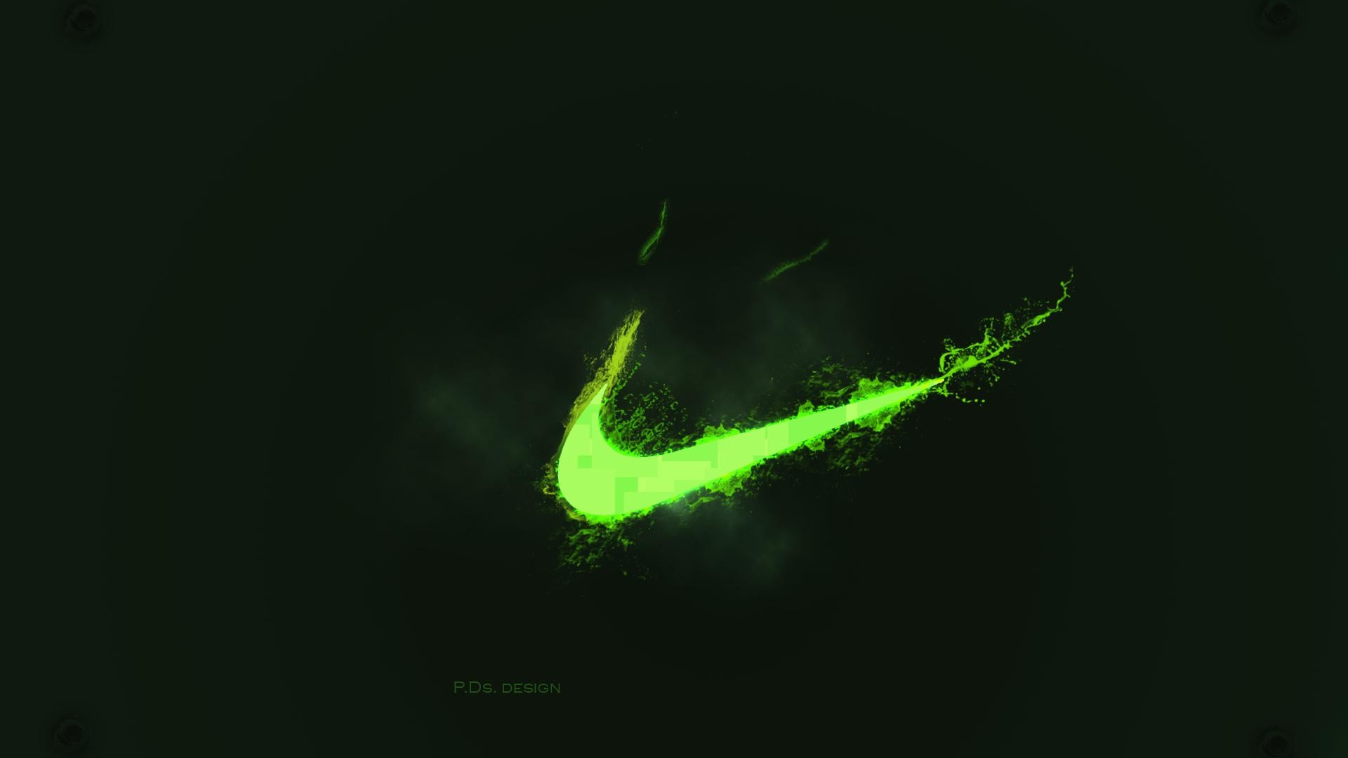1920x1080 Green Nike Swoosh Logo Wallpapers