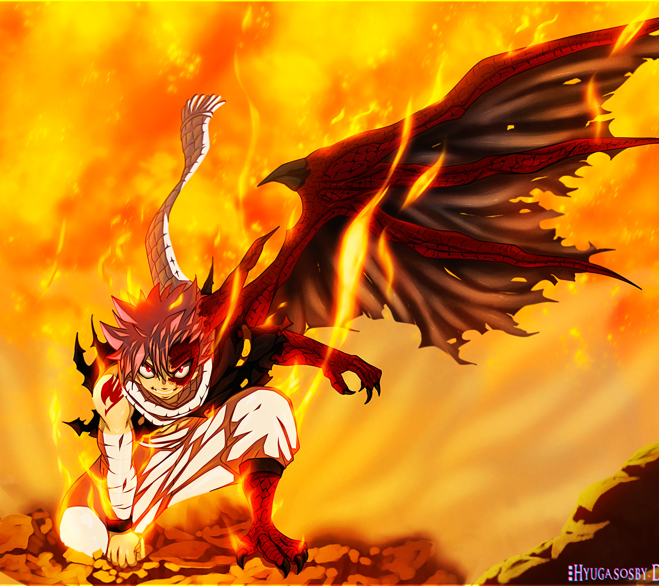 2160x1920 Anime Fairy Tail Natsu Dragneel Fire. Wallpaper 650661