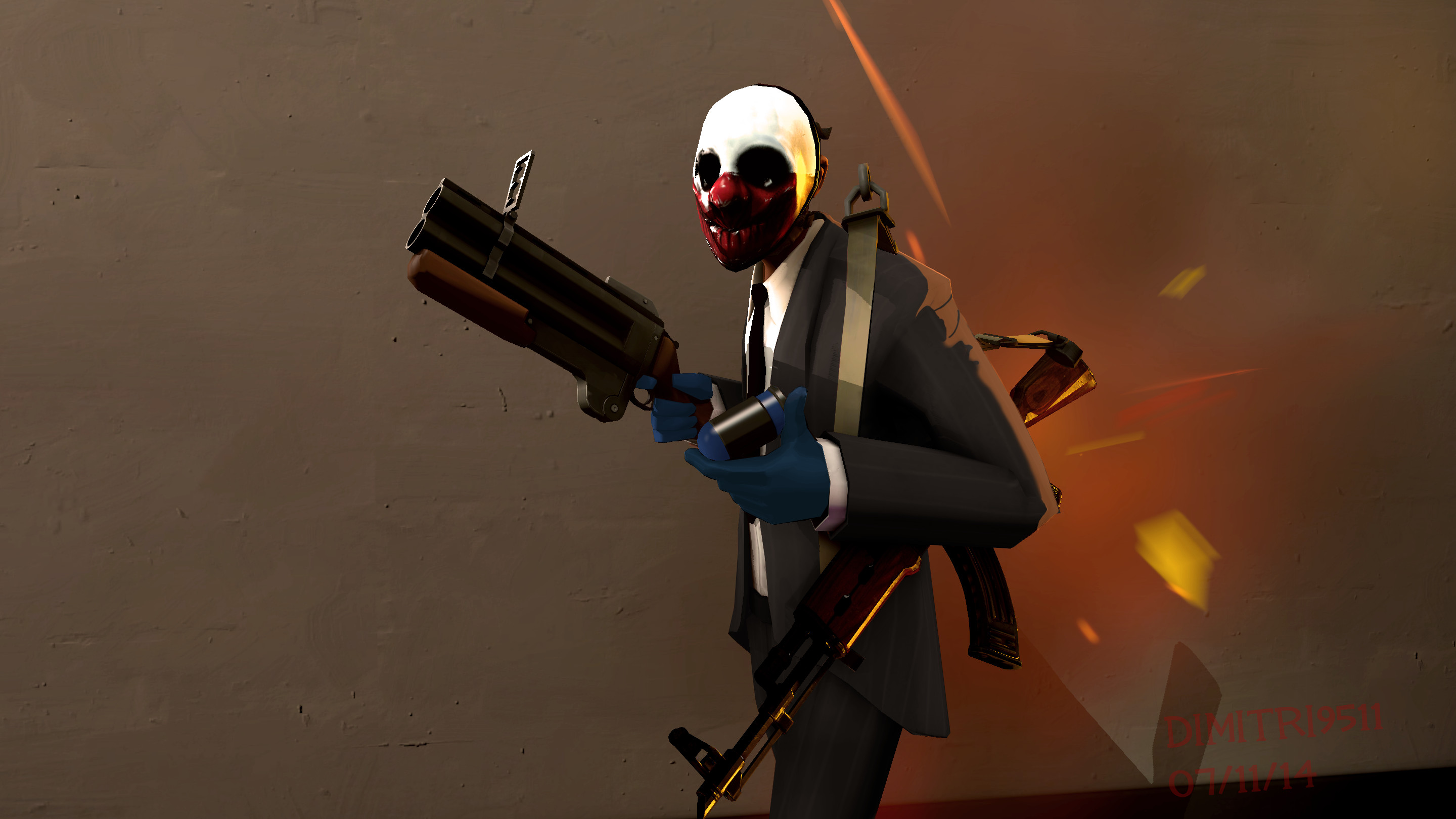 2880x1620 ... Wolf from Payday the Heist/Payday 2 by Dimitri9511