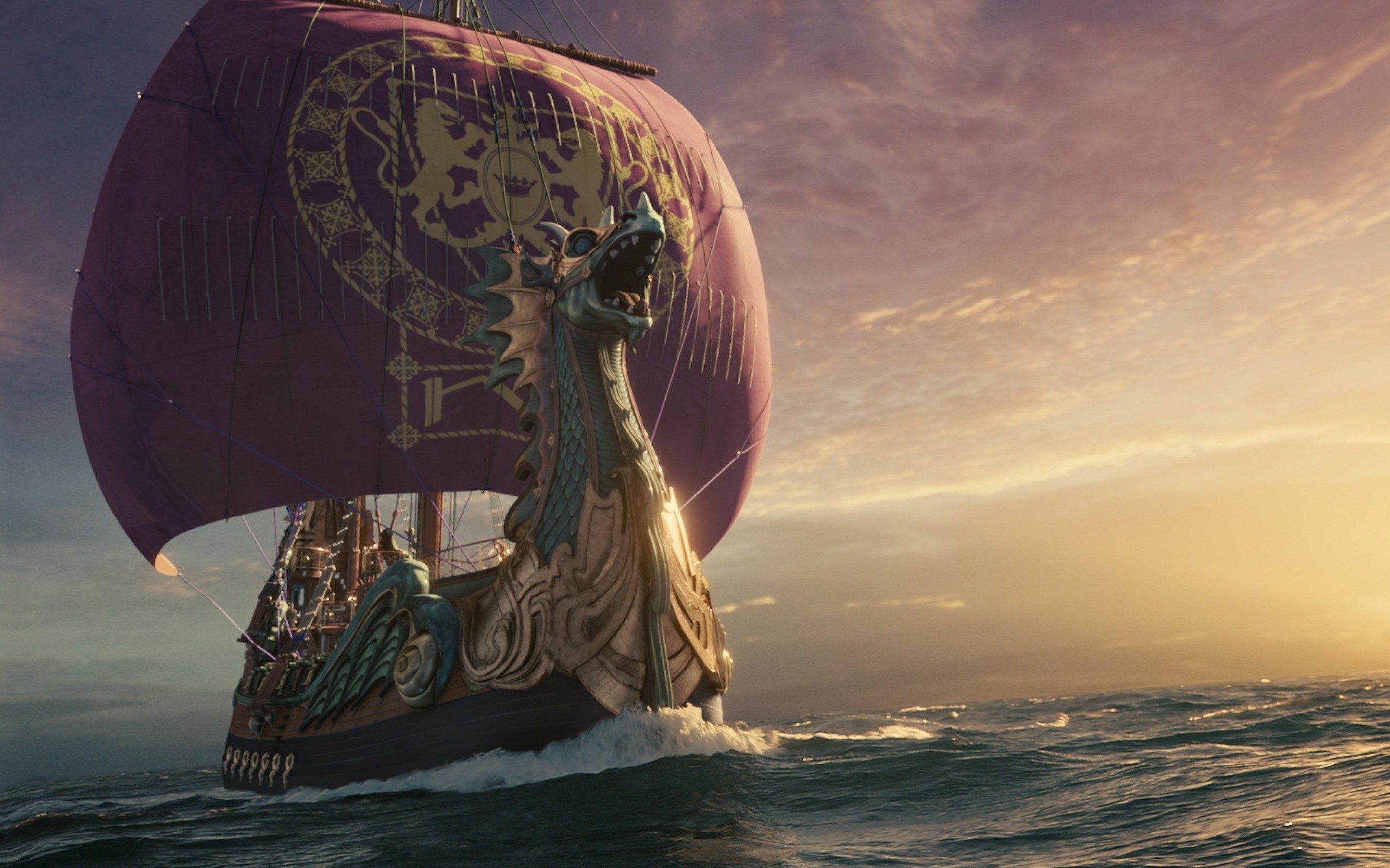 2560x1600 Chronicles of narnia movies sea ships wallpaper