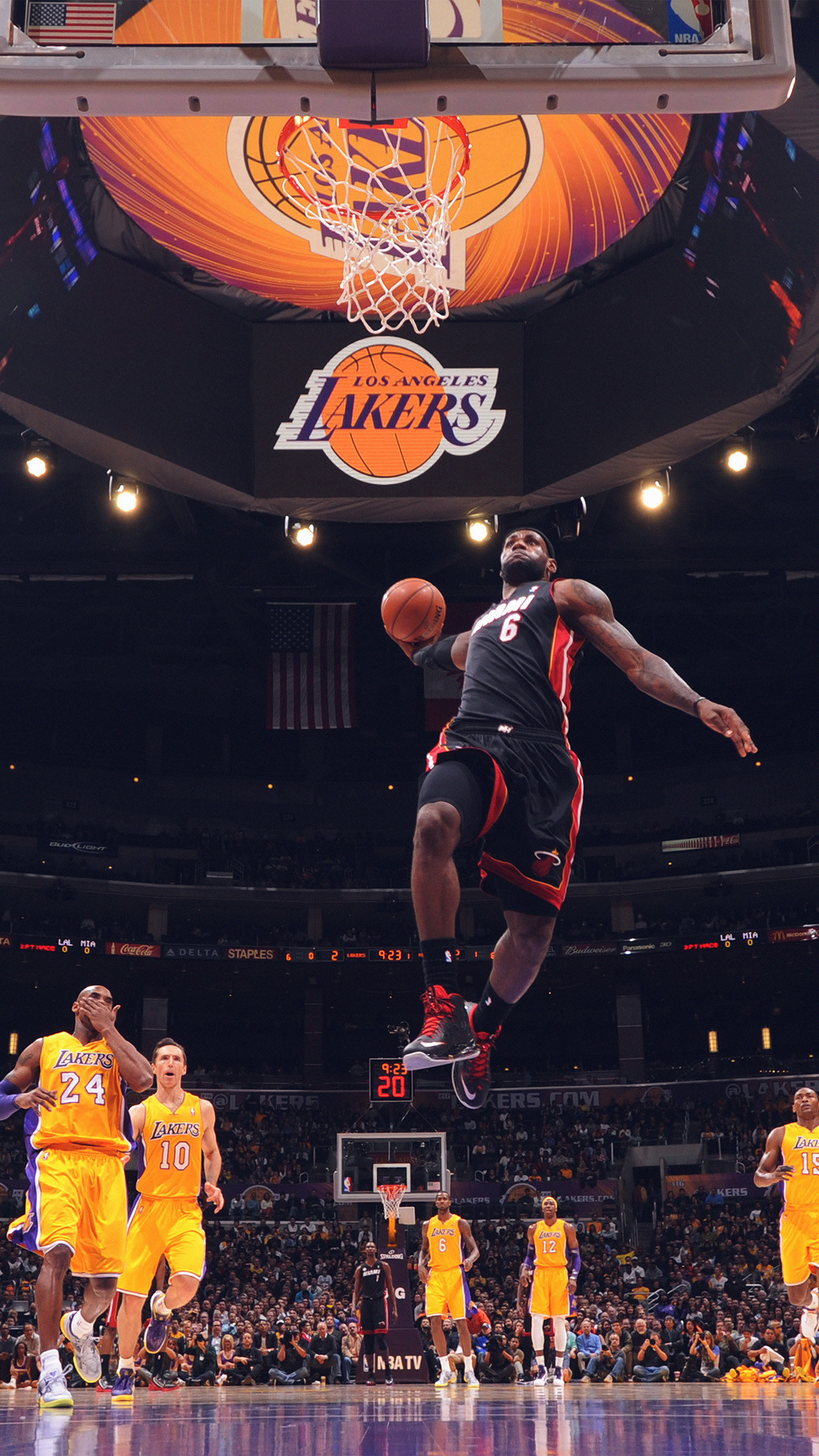 1242x2208 awesome Miami Heat v Los Angeles Lakers. Iphone 6 TapeteNba ...