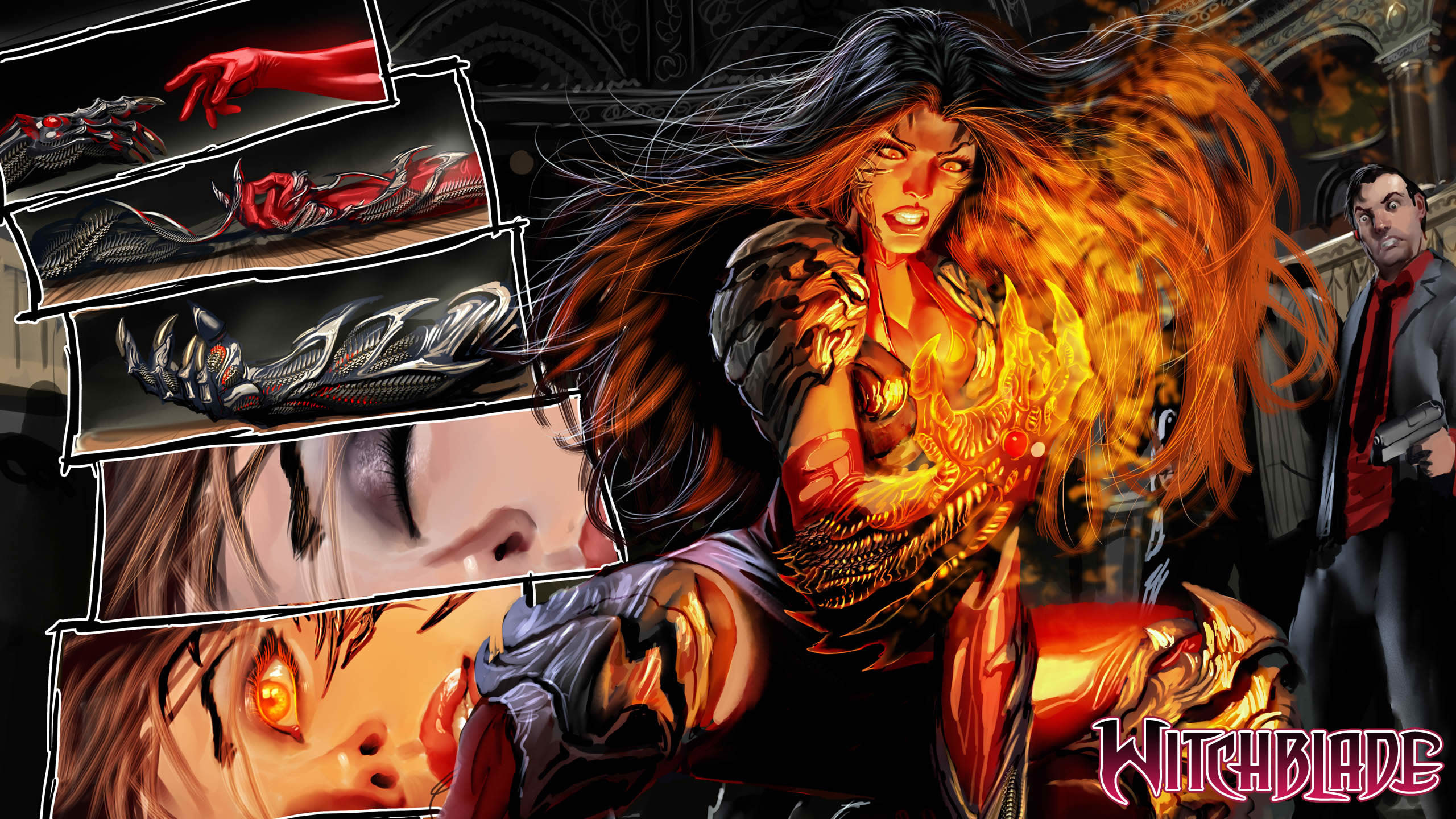 2560x1440 Comics Witchblade fantasy superhero magic fire warriors women sexy babes  wallpaper |  | 31428 | WallpaperUP