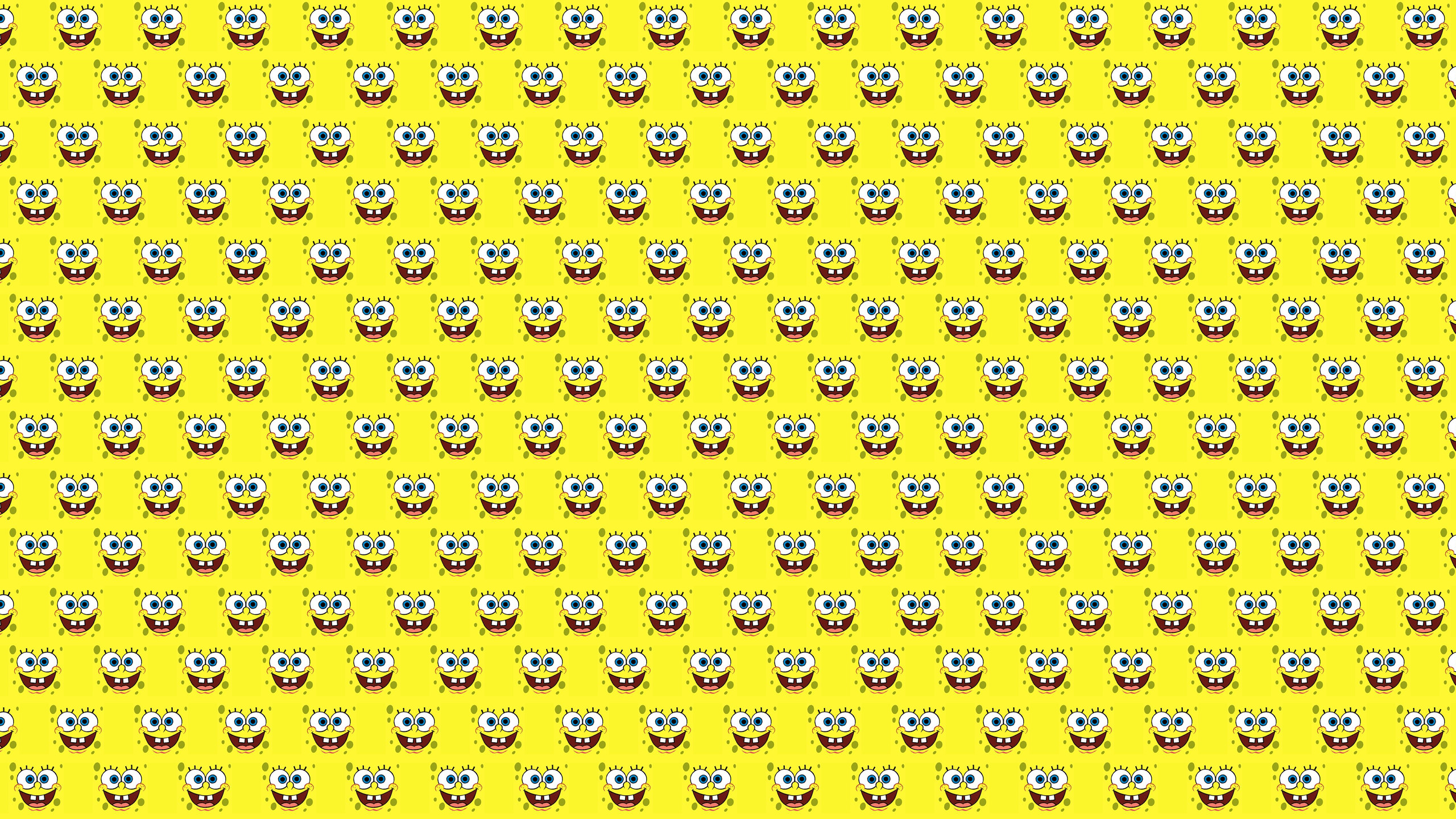 2560x1440 SpongeBob SquarePants pattern wallpaper